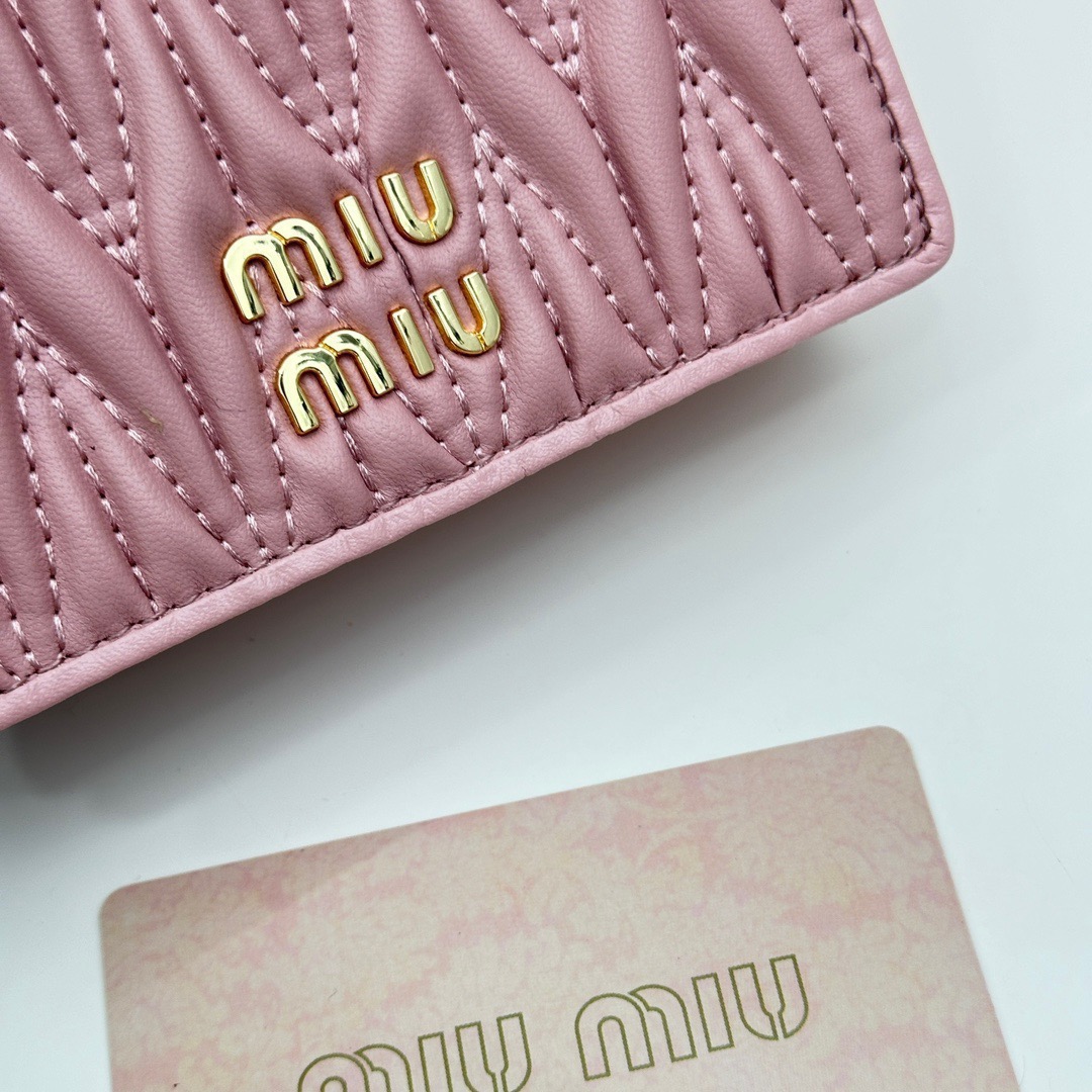 Miu Miu ミウミウ カードケース クレジットカードケース プリントレザー ピンク - 画像 6