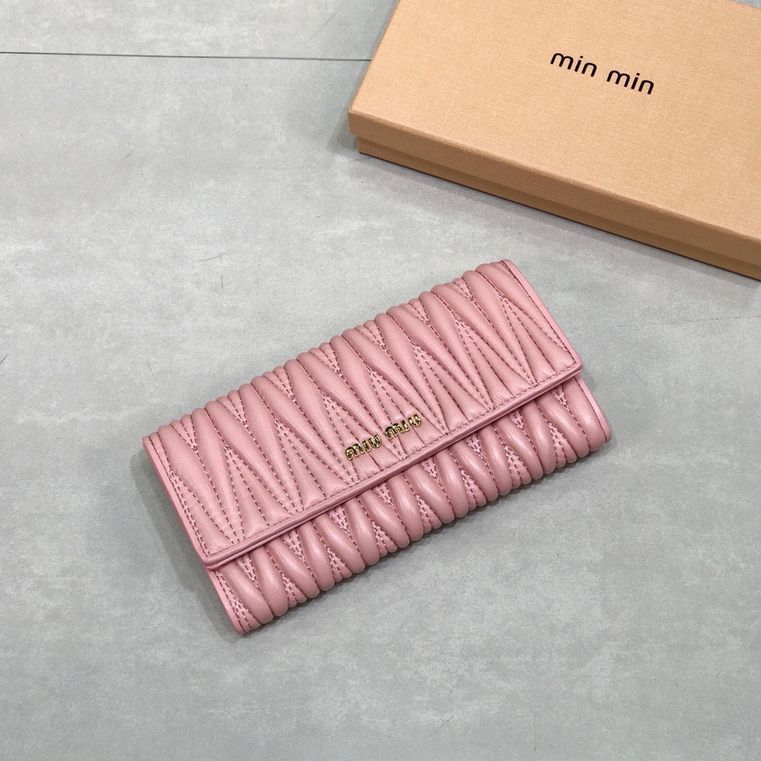 Miu Miu ミュウミュウ 長財布 ミニ ミニミン ミニ財布 パステルピンク 全2色 - 画像 3