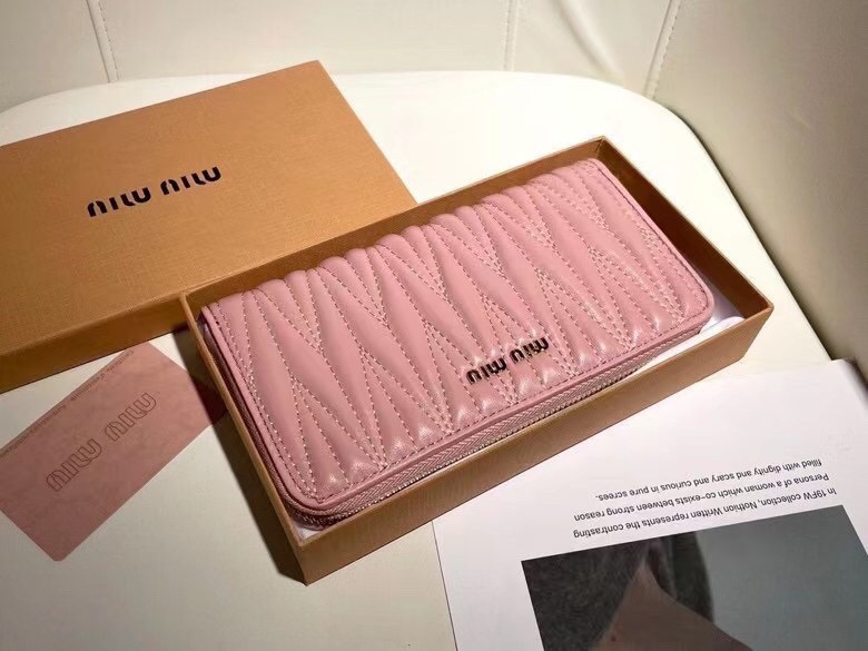 Miu Miu ミウミウ 長財布 ファブリック調 ロングウォレット ピンク - 画像 2