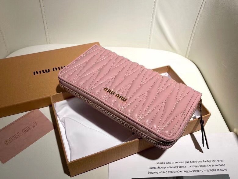 Miu Miu ミウミウ 長財布 ファブリック調 ロングウォレット ピンク - 画像 3