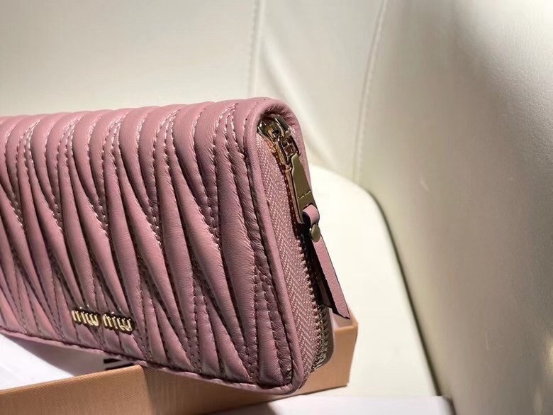 Miu Miu ミウミウ 長財布 ファブリック調 ロングウォレット ピンク - 画像 9