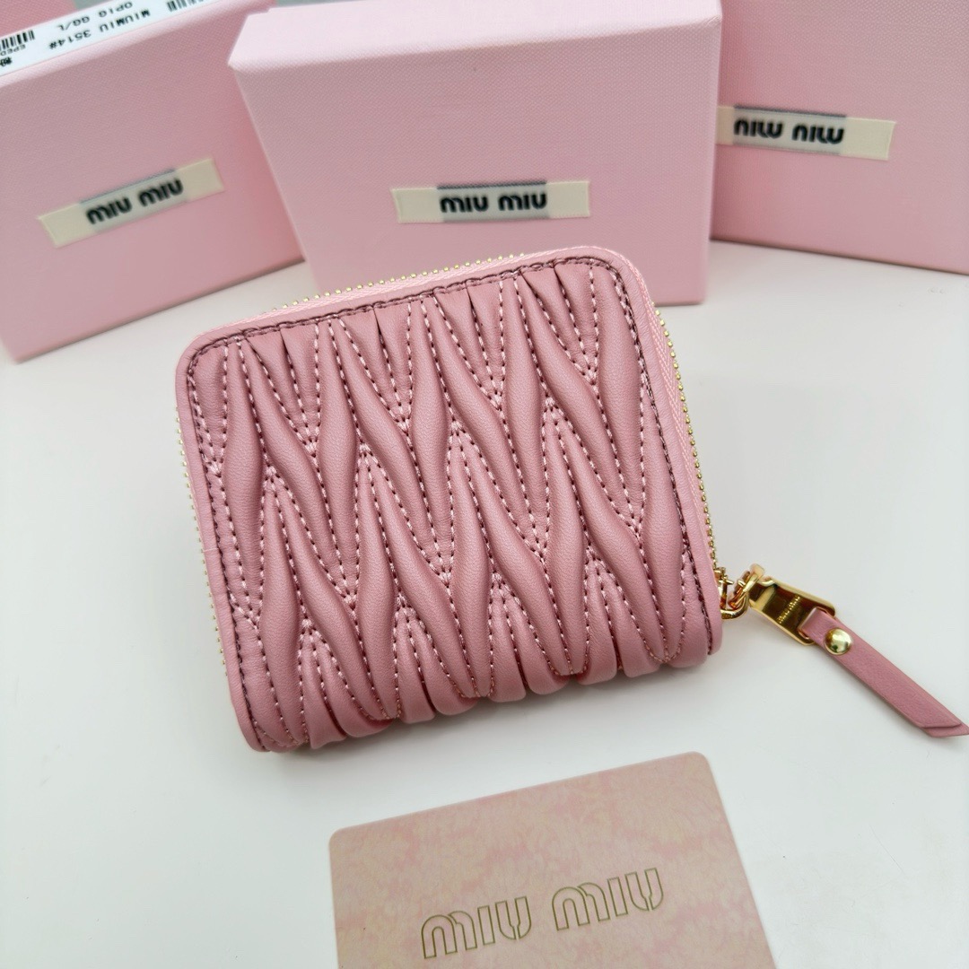 MIU MIU ミュウミュウ 小銭入れ ミニ財布 ミニウォレット ピンク 黒 藍 全3色展開 - 画像 3