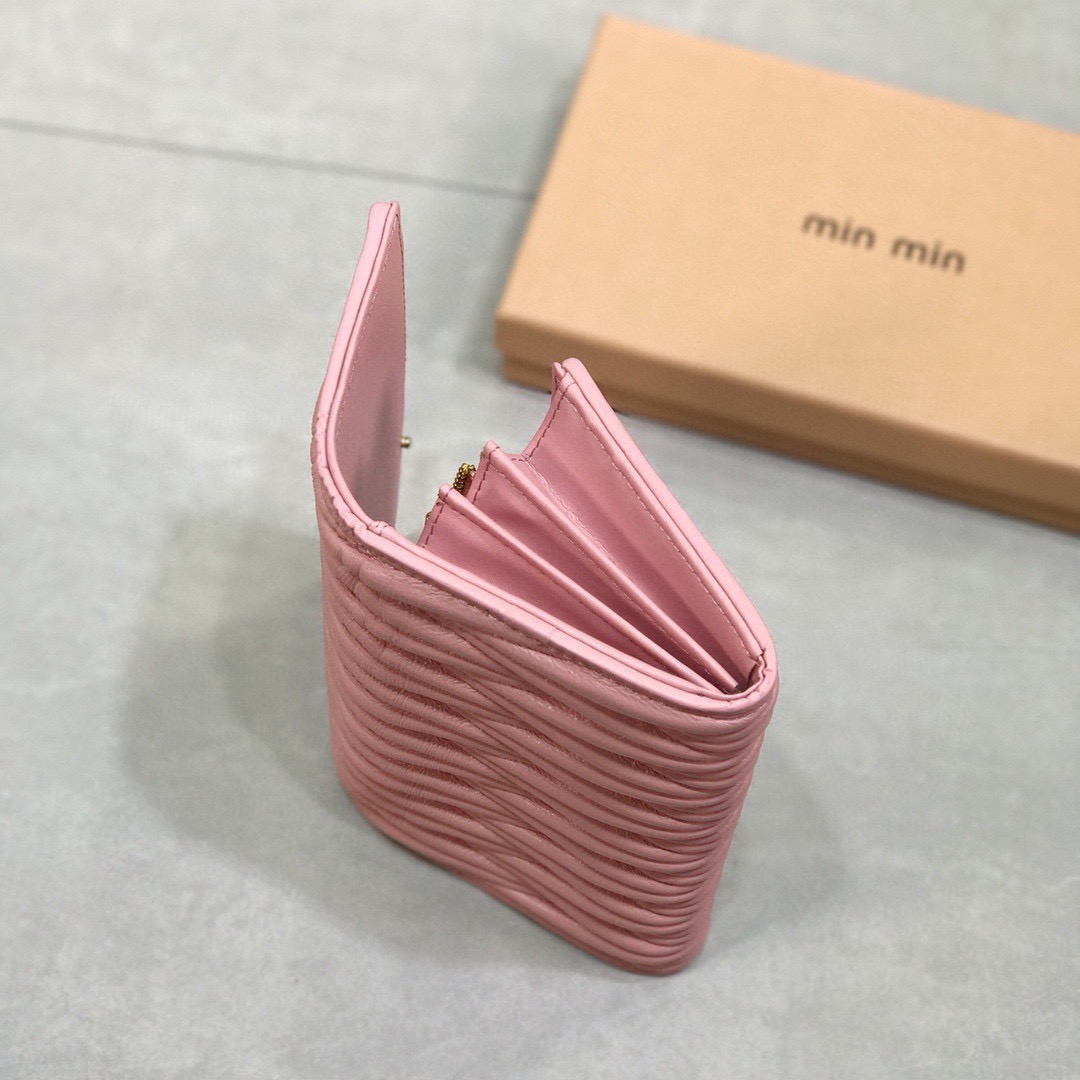 Miu Miu ミュウミュウ 長財布 ロングウォレット ミニ ミニ財布 ピンク - 画像 9