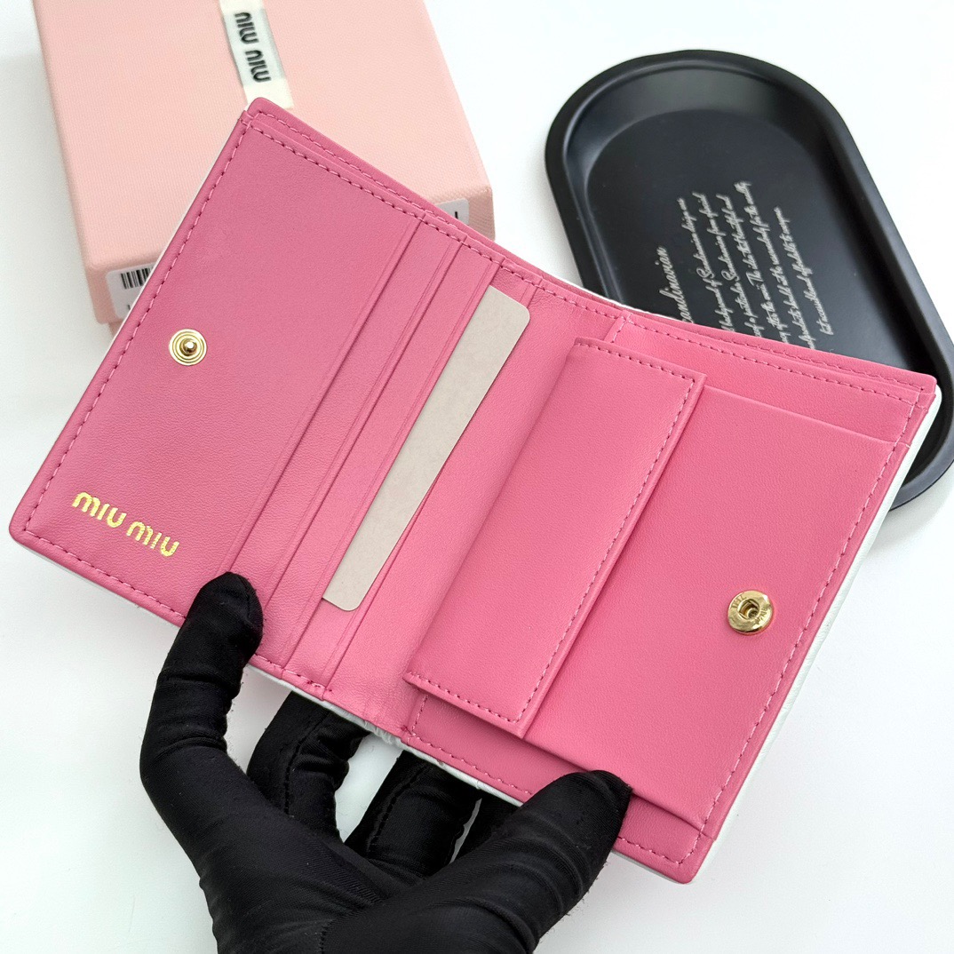 MIUMIU ミュウミュウ レザーウォレット プリントレザー ブルー - 画像 7
