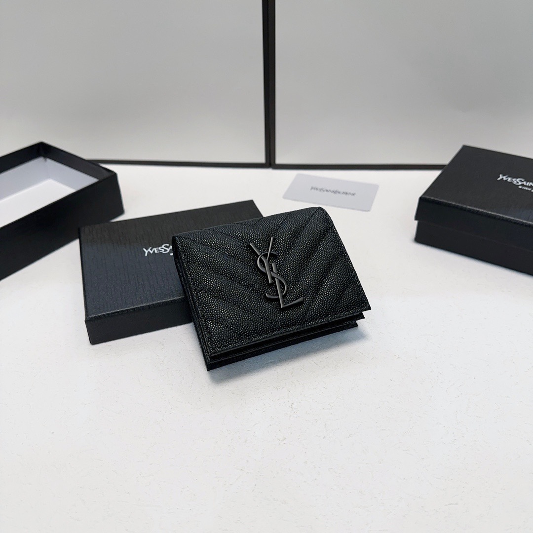 YSL ヤーサンローラン 財布 ブラック チェーン付き 小財布 チェーン付き財布 - 画像 5