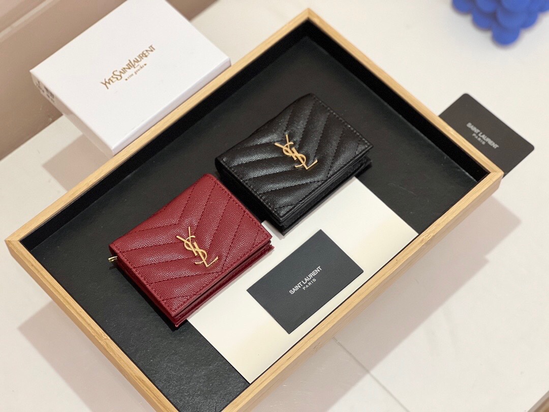 YSL サンローラン 財布 クアトロ ブラック レッド 35〜60全角文字