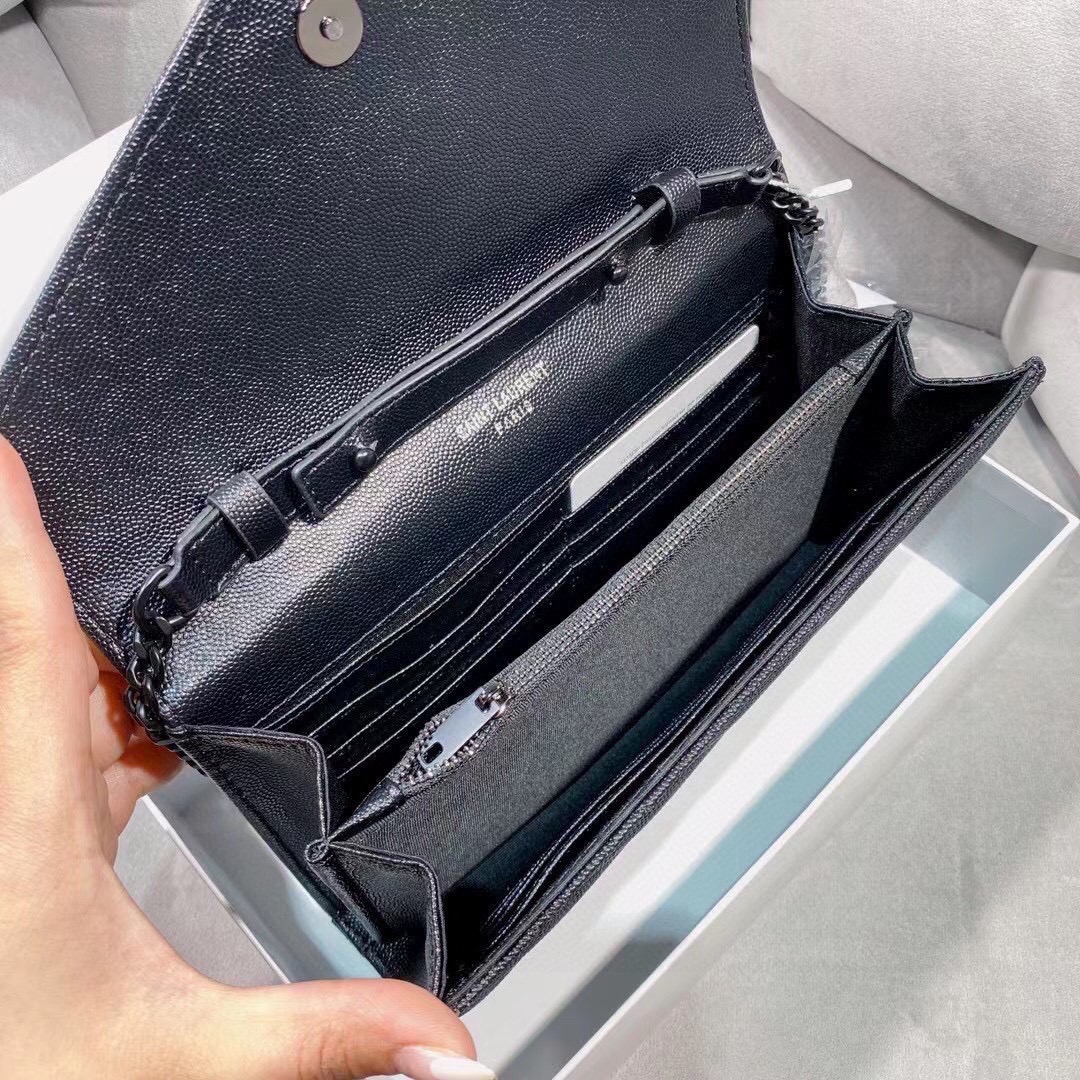 YSL ユニセックス ショルダーバッグ ボール纹 24x14 黒 - 画像 9