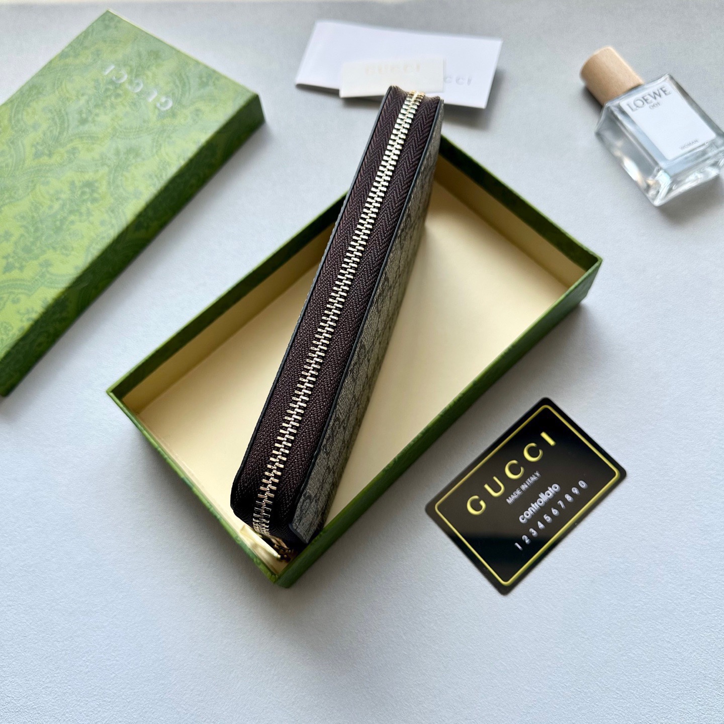 GUCCI グッチ 長財布 グッチ柄 本革 21x11cm ブラウン - 画像 7