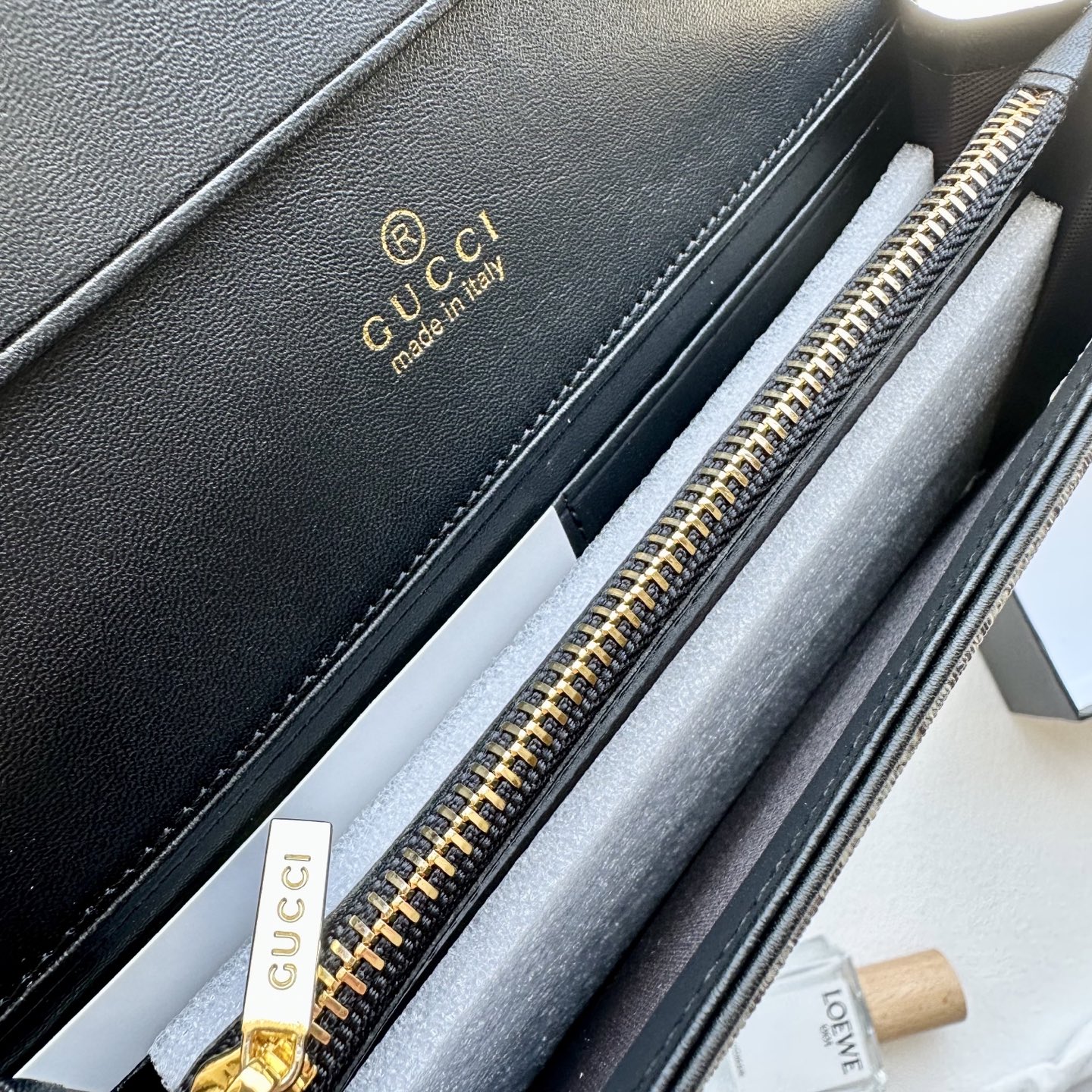 GUCCI グッチ 長財布 カードケース 黒 19x10cm 本革仕様 - 画像 9