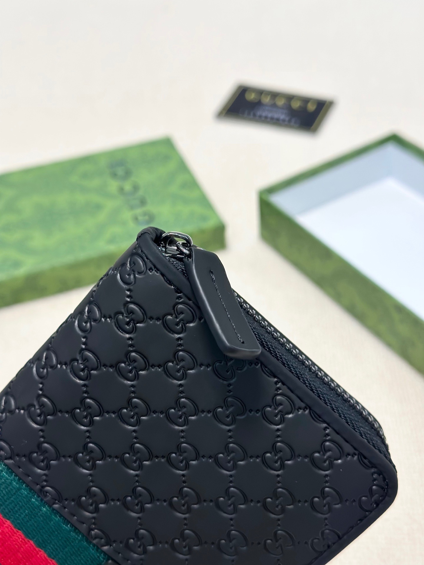 GUCCI グッチ ロングウォレット 長財布 黒 本革仕様 ジップアラウンド ミニ財布 - 画像 6