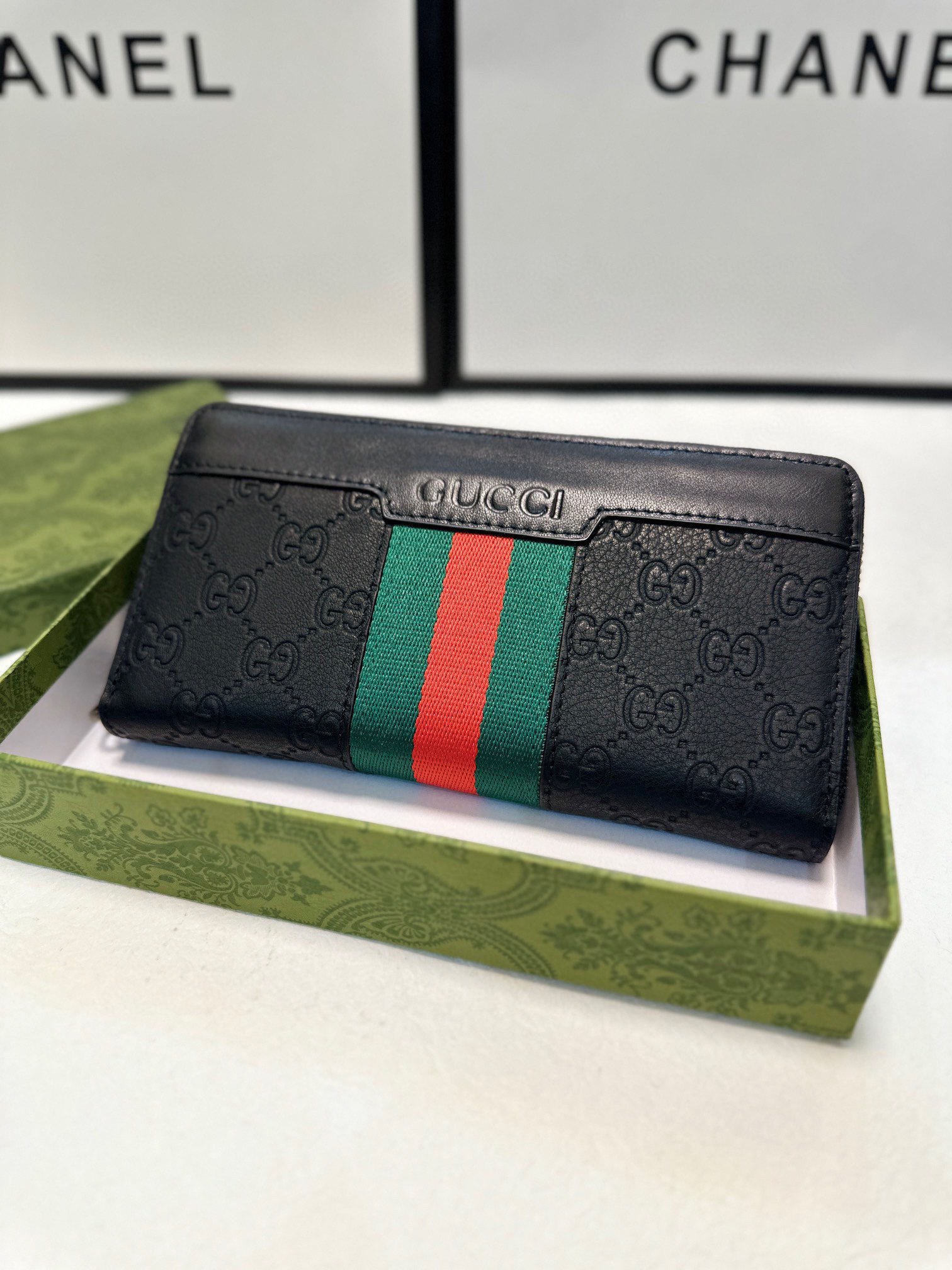 GUCCI グッチ 長財布 メンズ ロングウォレット 黒 本革仕様 - 画像 6