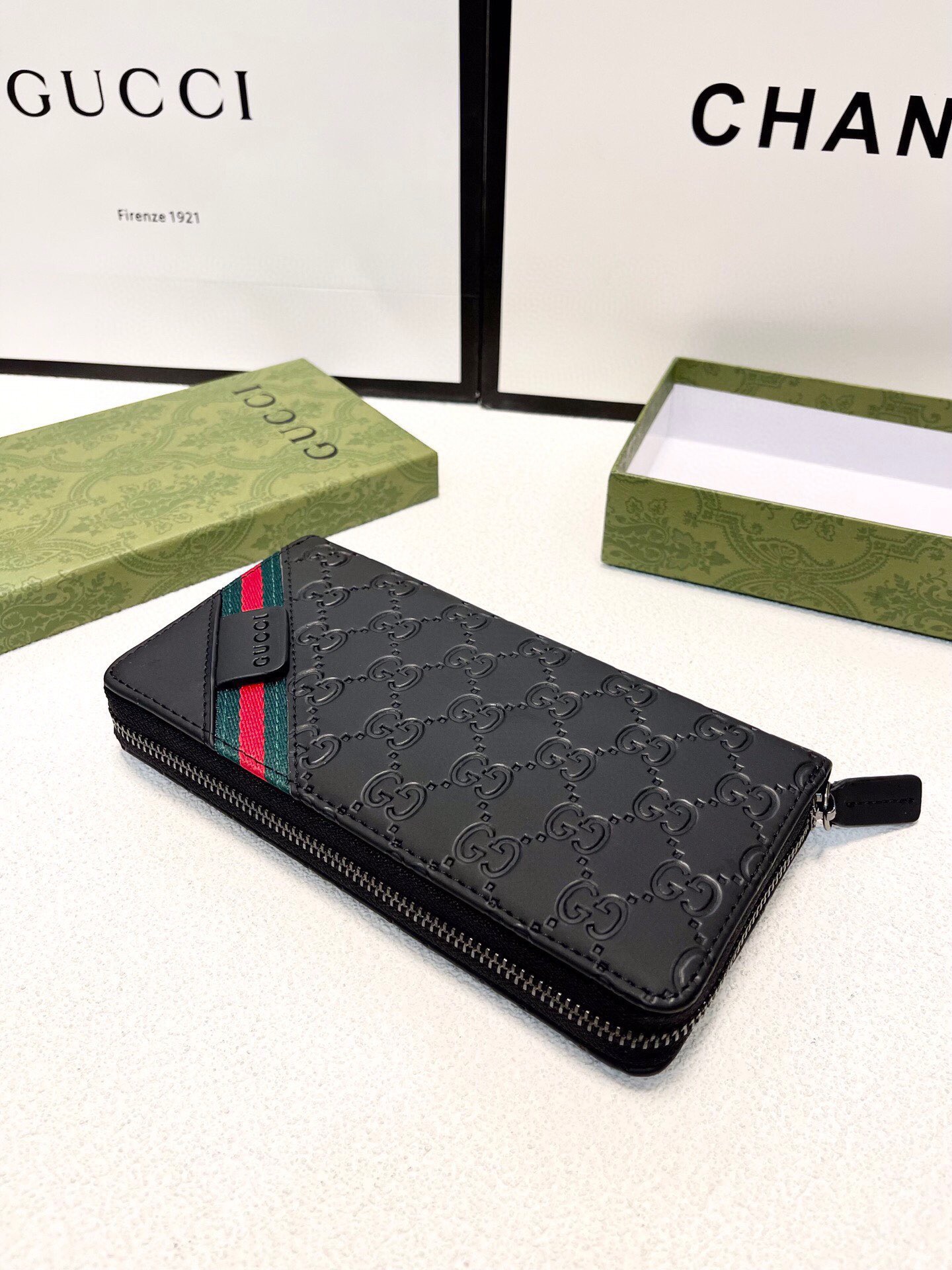 GUCCI グッチ 長財布 本革仕様 グッチロゴ ブラック - 画像 7
