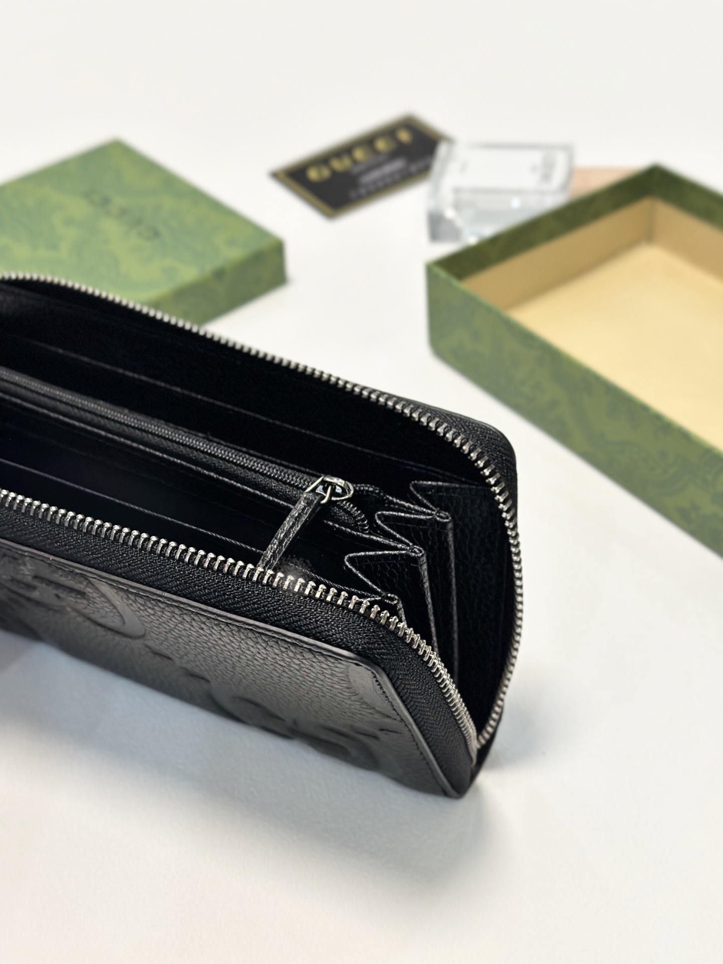 GUCCI グッチ 財布 ロングウォレット 一粒ファスナー ブラック - 画像 9