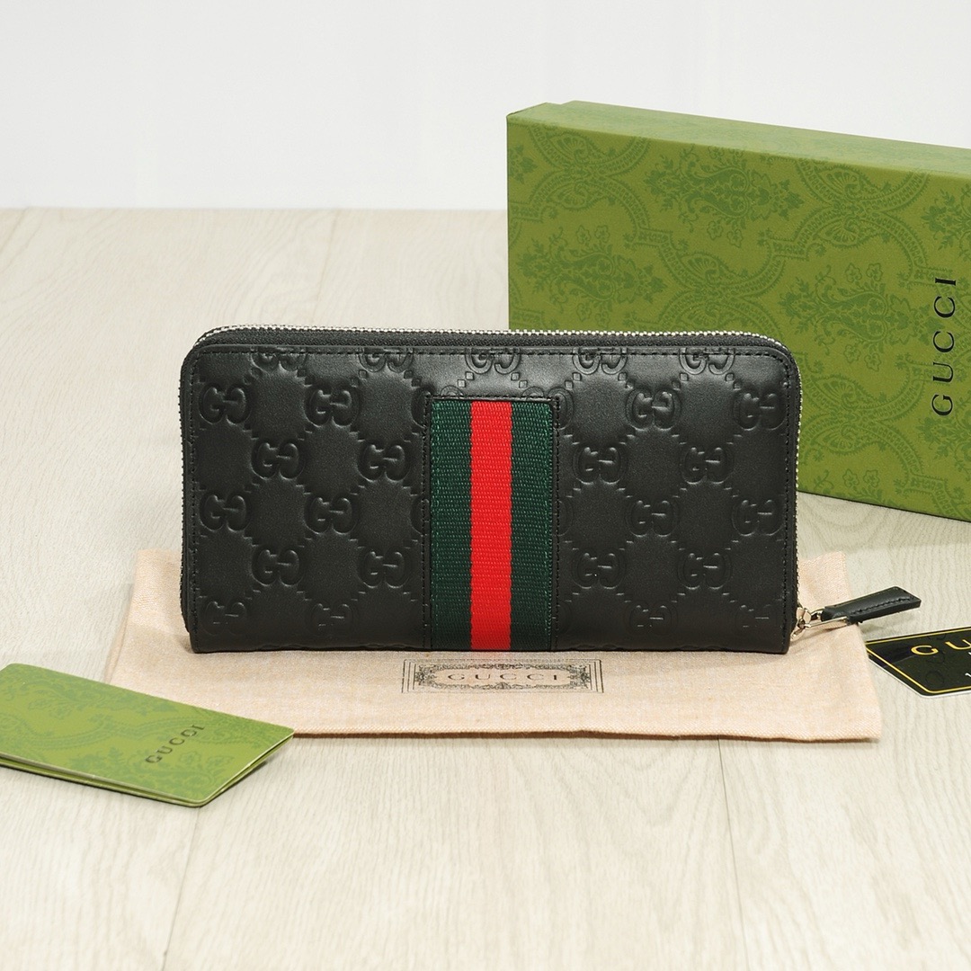 GUCCI グッチ 長財布 グッチ柄 レザー ブラック - 画像 2