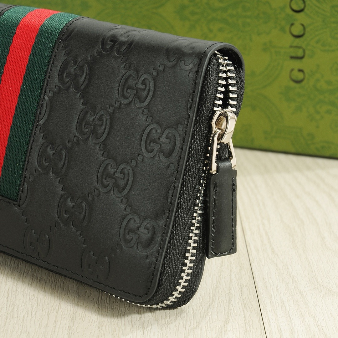 GUCCI グッチ 長財布 グッチ柄 レザー ブラック - 画像 6