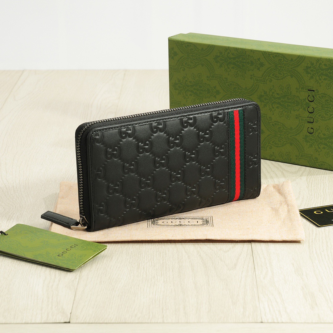 GUCCI グッチ 長財布 ロングウォレット 黒 シリアル番号付 - 画像 3