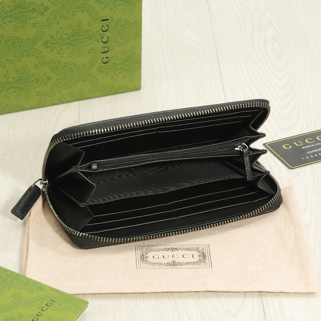 GUCCI グッチ 長財布 ロングウォレット 黒 シリアル番号付 - 画像 7