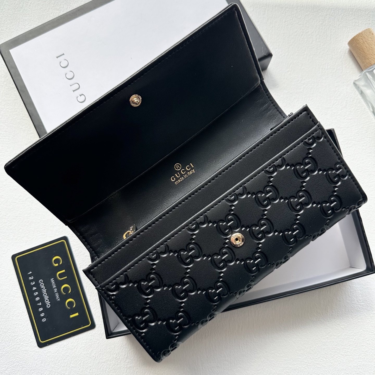 GUCCI グッチ 長財布 本革仕様 メンズ レディース 黒 - 画像 8