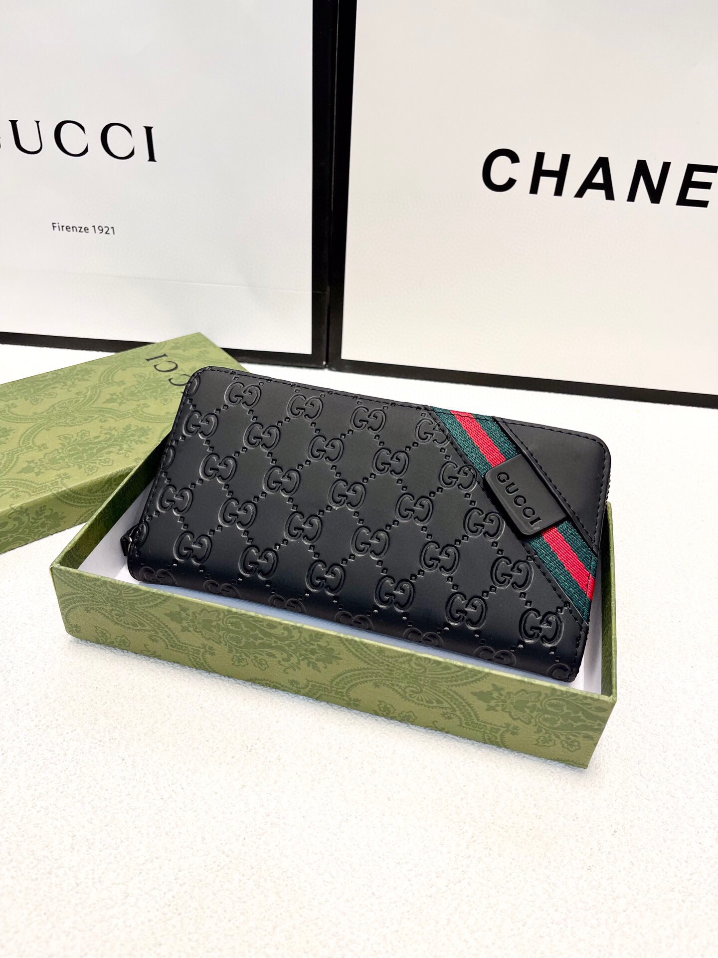 GUCCI グッチ 長財布 ロングウォレット 黒 本革仕様 ブラック - 画像 2