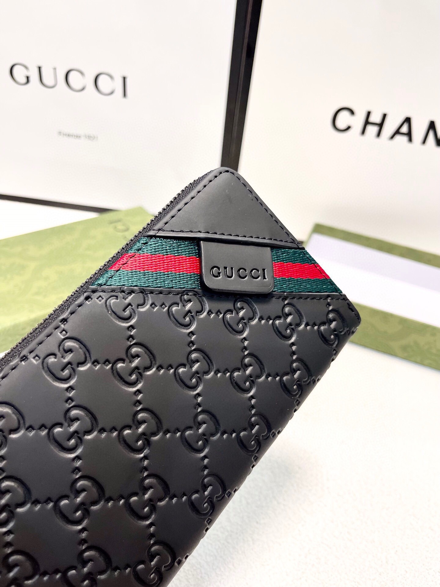 GUCCI グッチ 長財布 ロングウォレット 黒 本革仕様 ブラック - 画像 5