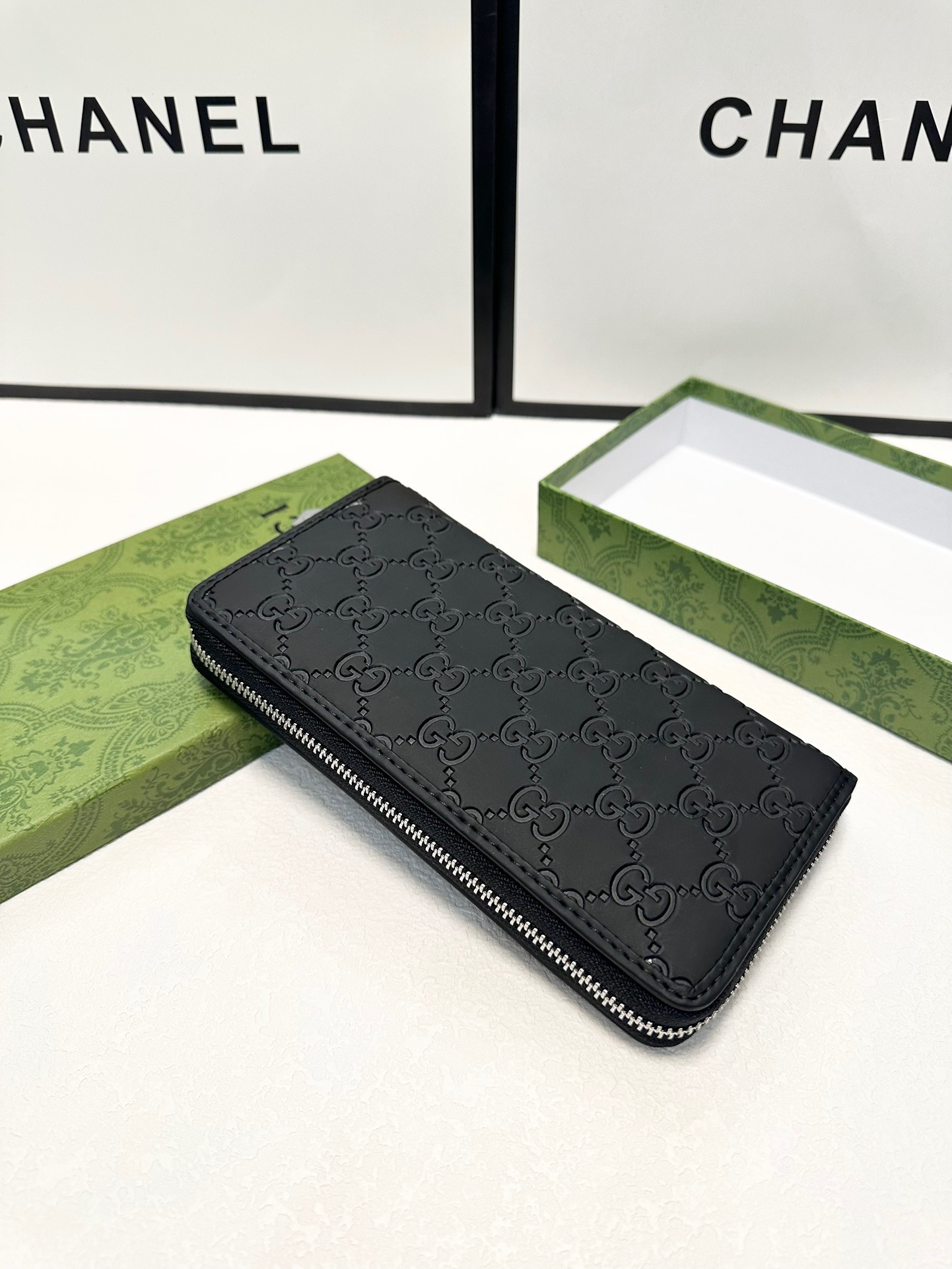 GUCCI グッチ 長財布 ミニ財布 黒 レザー レディース ブラック - 画像 8