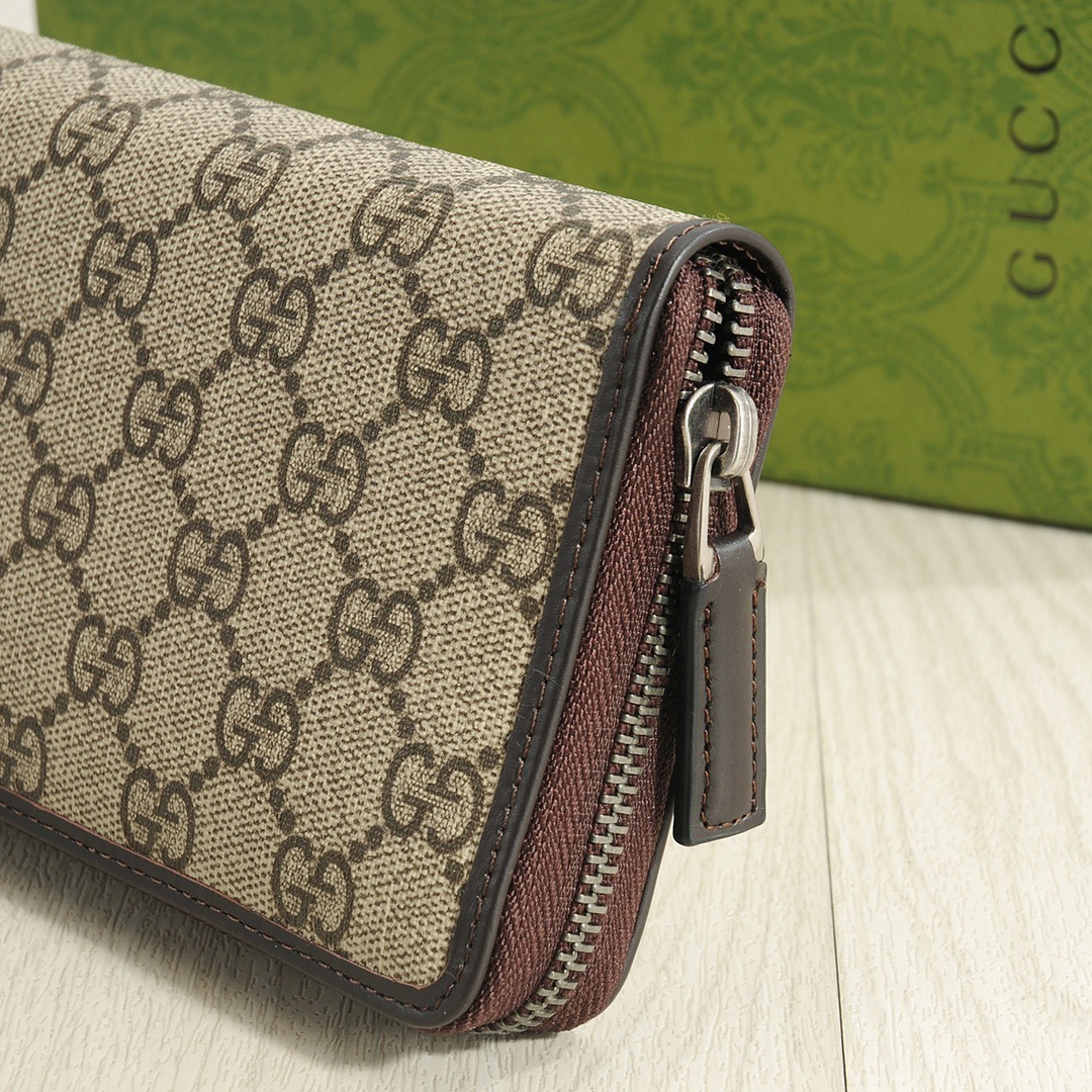 GUCCI グッチ グッチ グラフィティ ロングジップ 本革仕様 黒 21x11 - 画像 6
