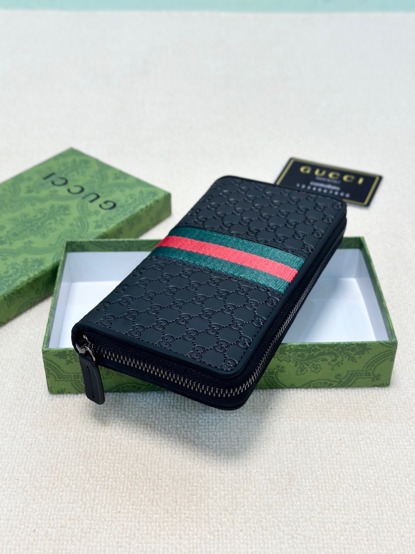 GUCCI グッチ ロングジップ长財布 ブラック - 画像 3