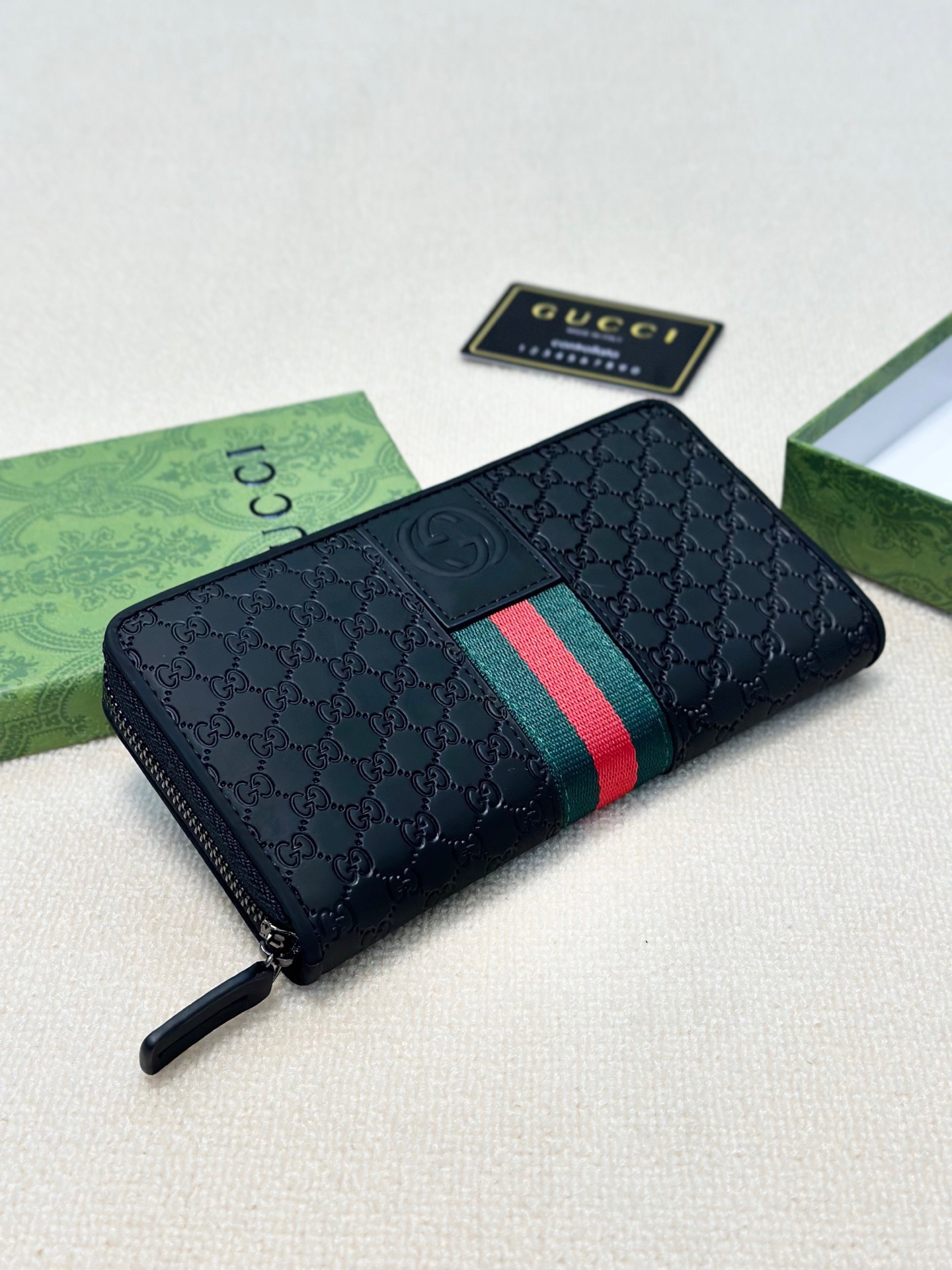 GUCCI グッチ ロングジップ长財布 ブラック - 画像 4