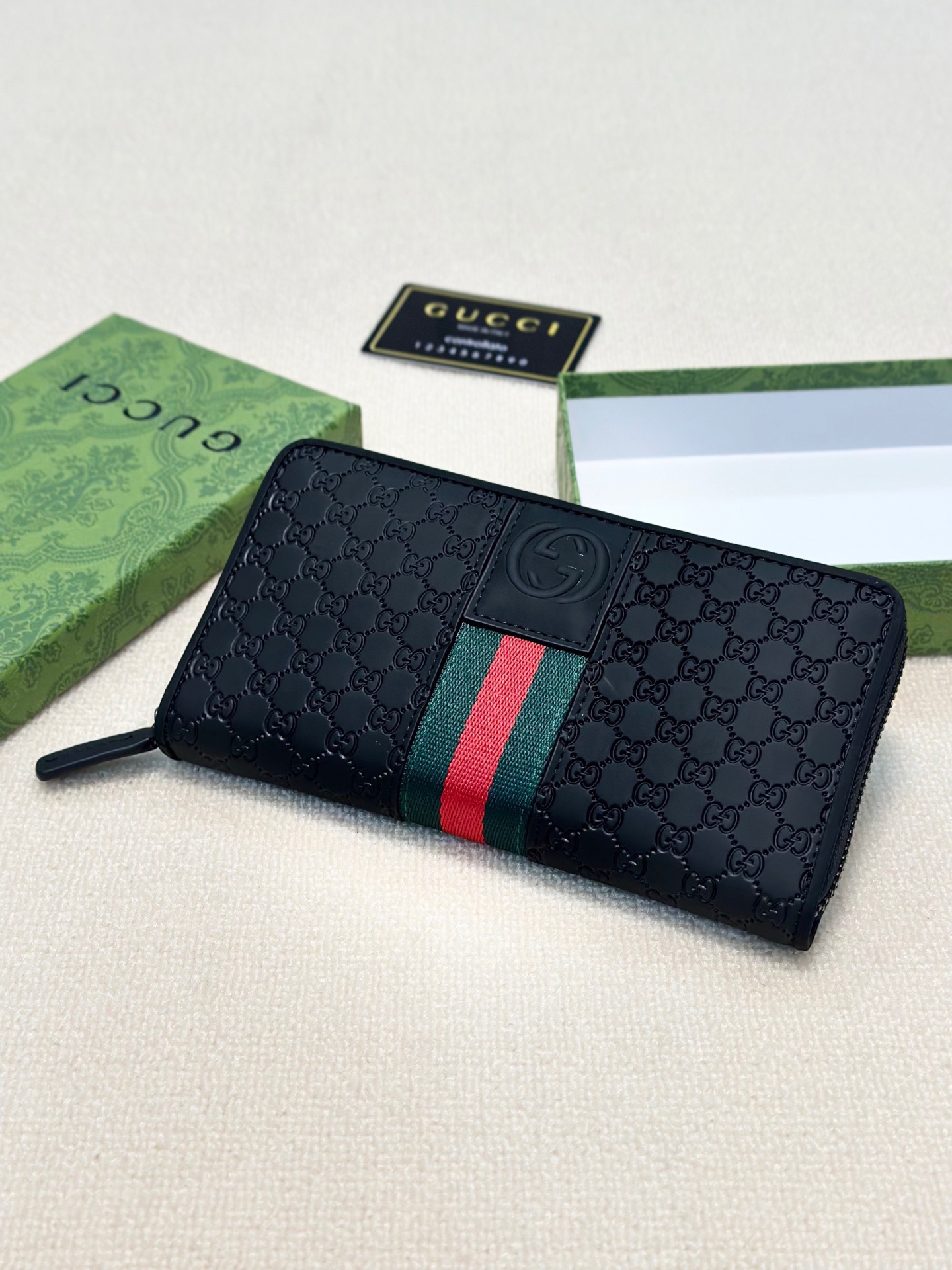 GUCCI グッチ ロングジップ长財布 ブラック - 画像 8