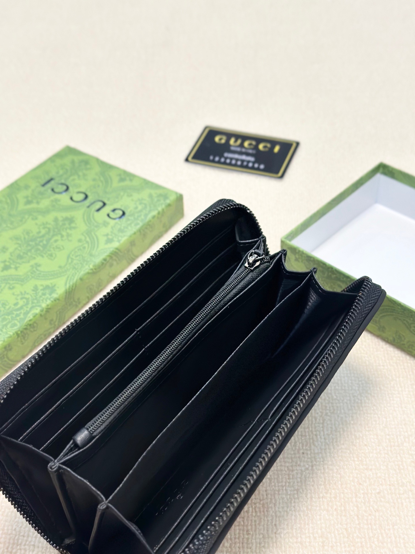 GUCCI グッチ ロングジップ长財布 ブラック - 画像 9