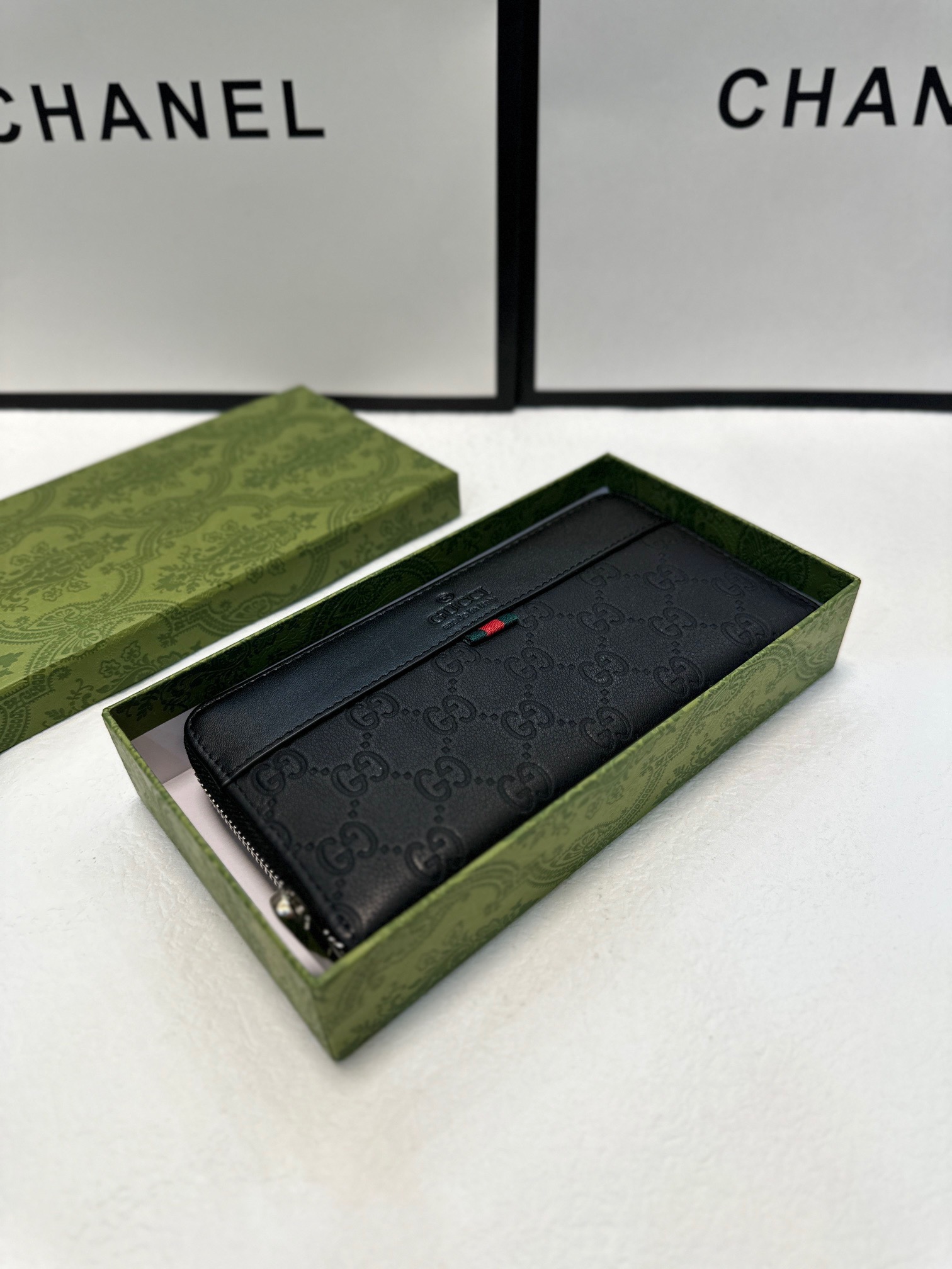 GUCCI グッチ メンズ長財布 本革仕様 21x11cm 黒