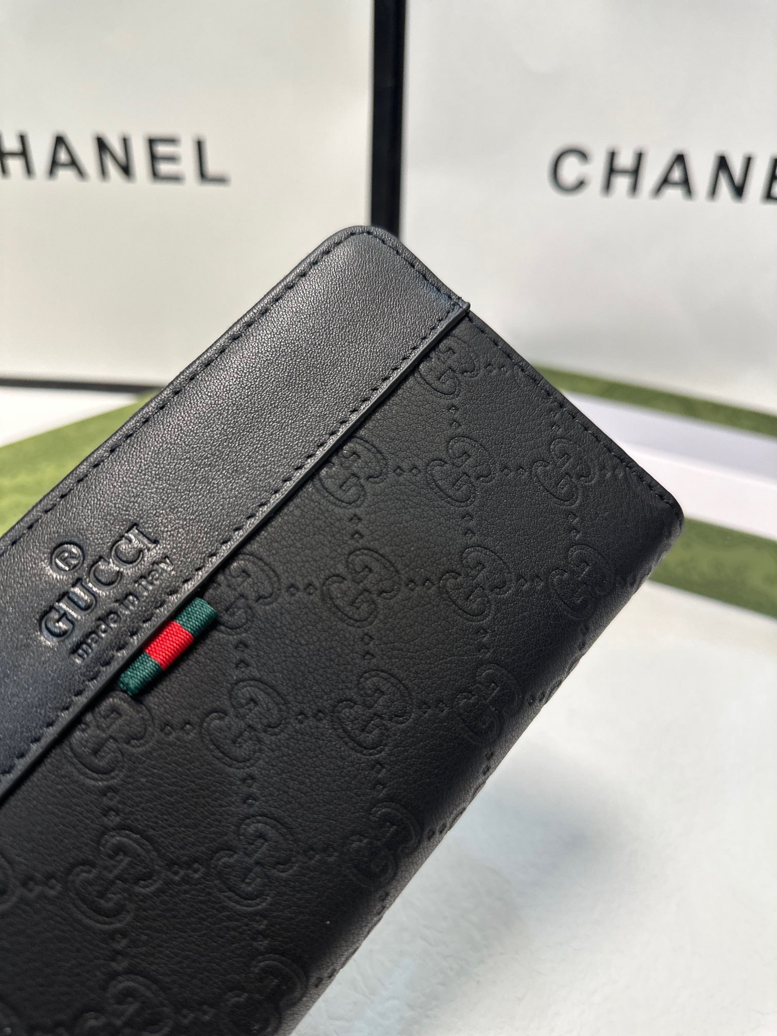 GUCCI グッチ メンズ長財布 本革仕様 21x11cm 黒 - 画像 5
