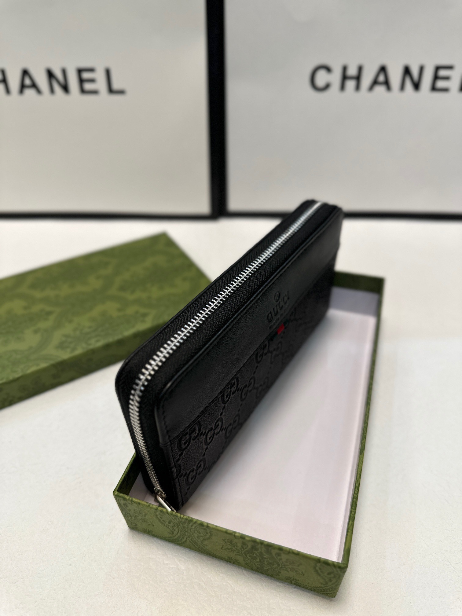 GUCCI グッチ メンズ長財布 本革仕様 21x11cm 黒 - 画像 8
