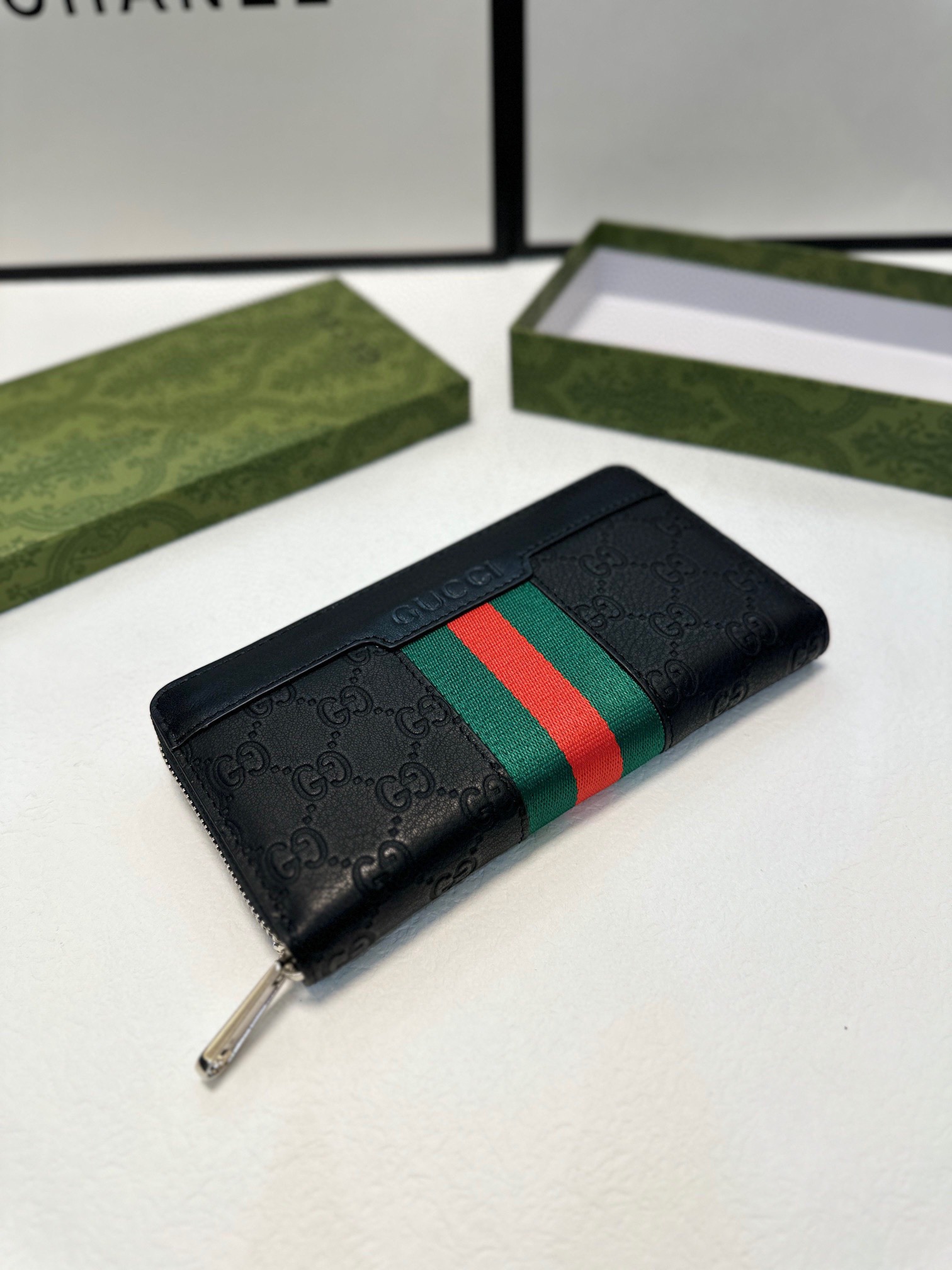 GUCCI グッチ 長財布 レザー メンズ 本革 21x11cm ブラック - 画像 2