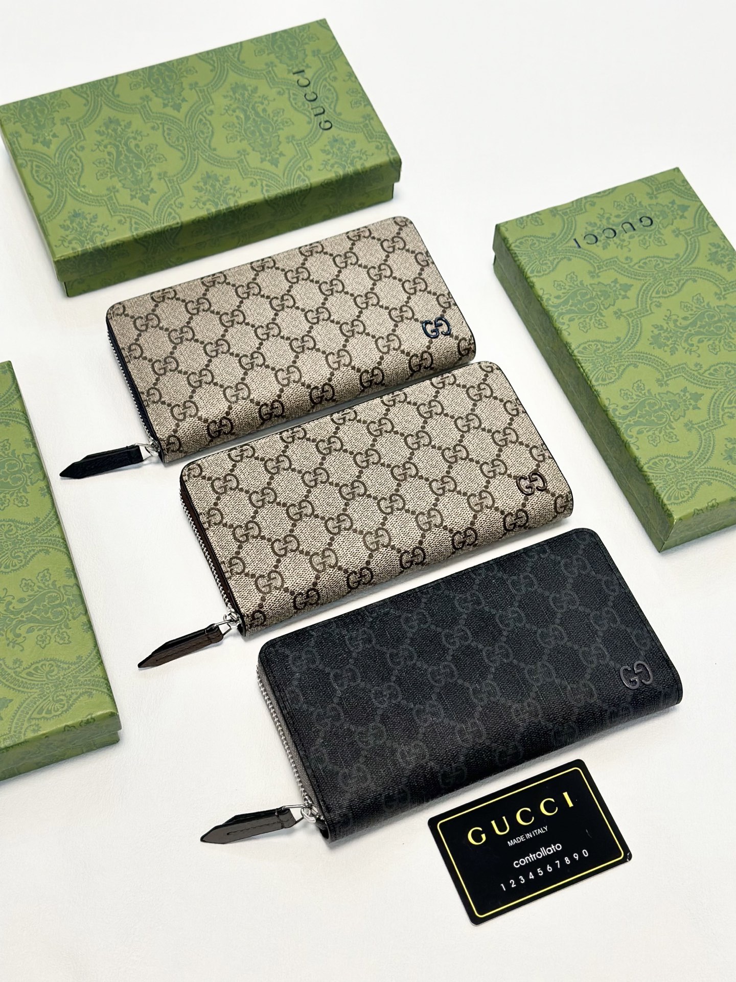 GUCCI グッチ ロングジッパーポーチ 長財布 大容量 シングルジップ 色展開