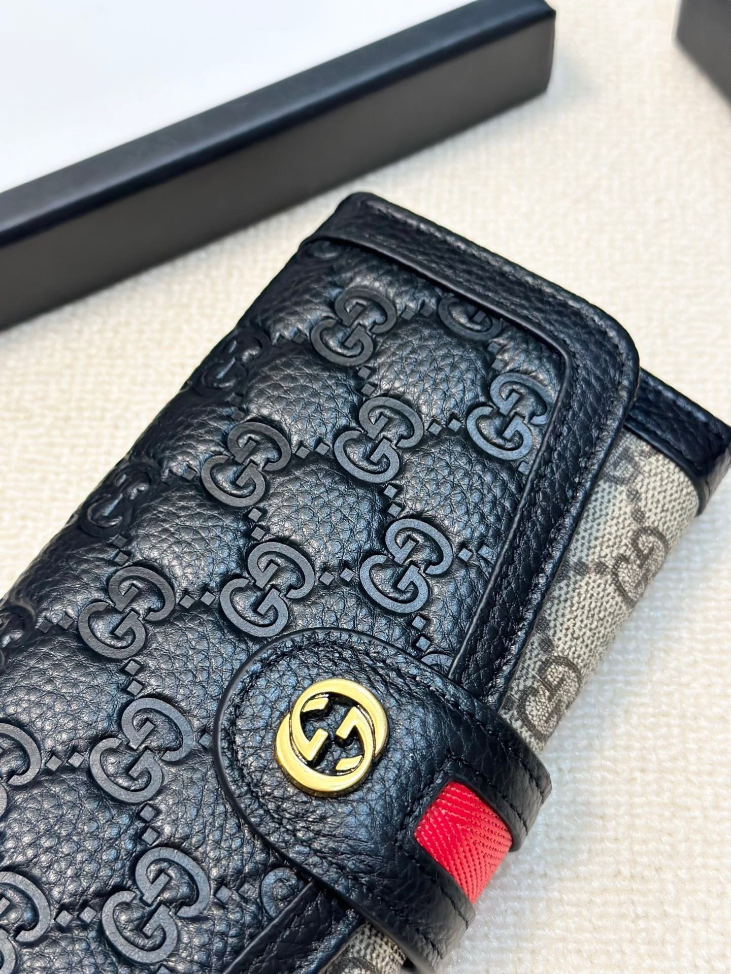 GUCCI グッチ 二つ折り財布 P95 ブラック ファスナー - 画像 5