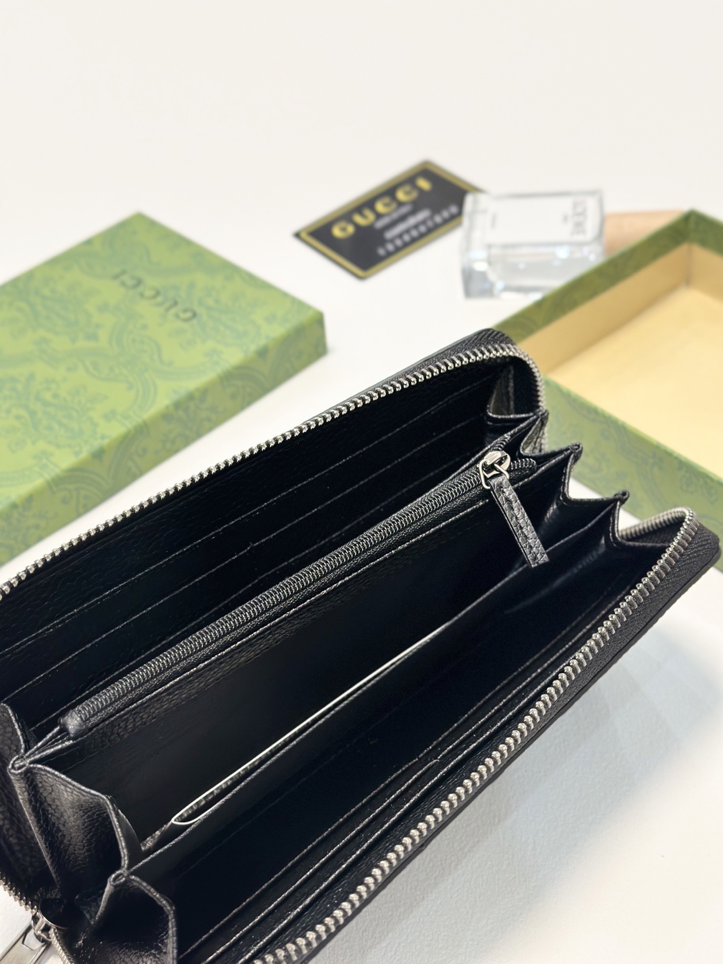 GUCCI グッチ 財布 ロングウォレット ファスナー 19x10 黒 - 画像 8