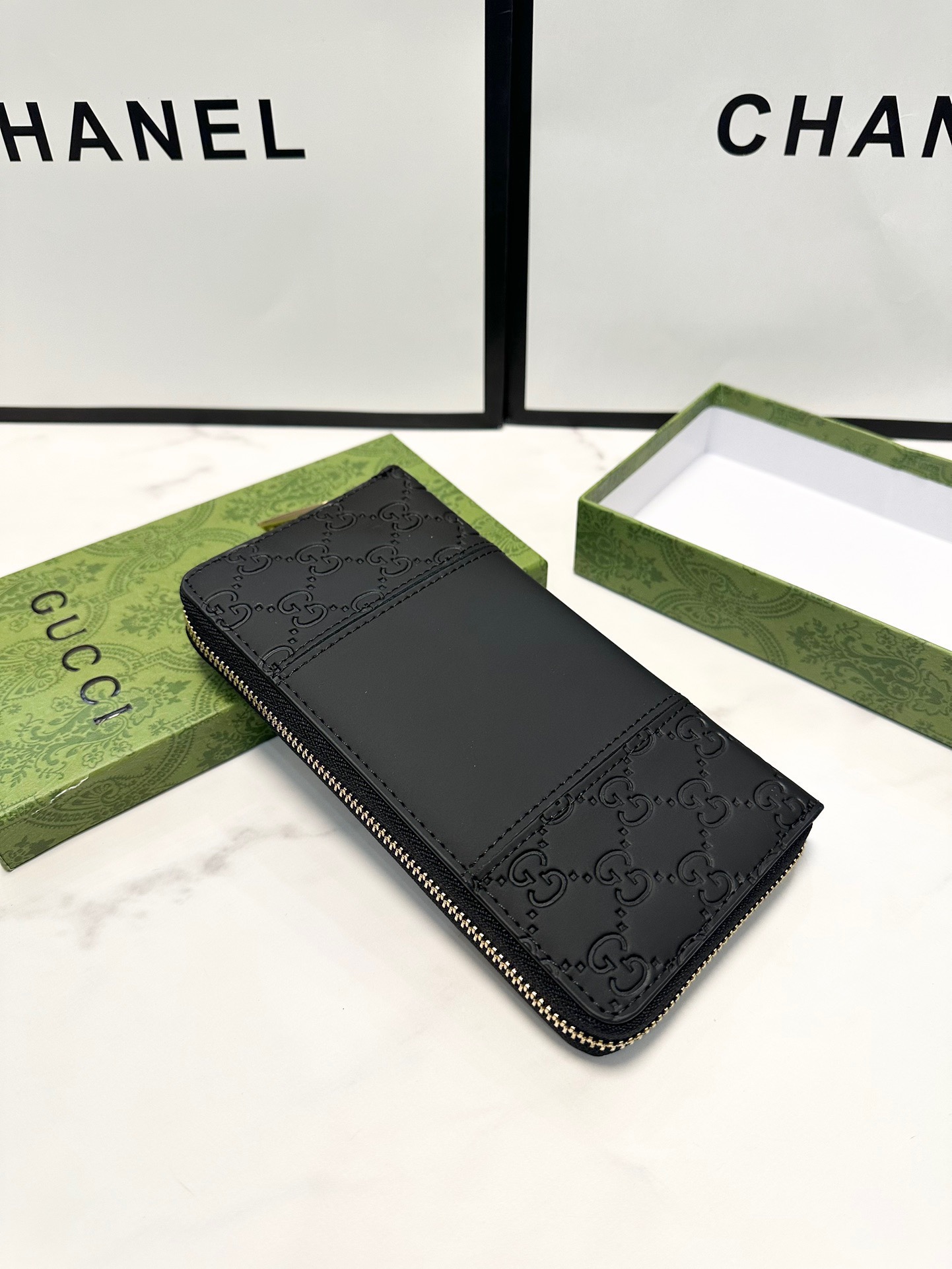 GUCCI グッチ 財布 ロングジッパー長財布 黒 - 画像 7
