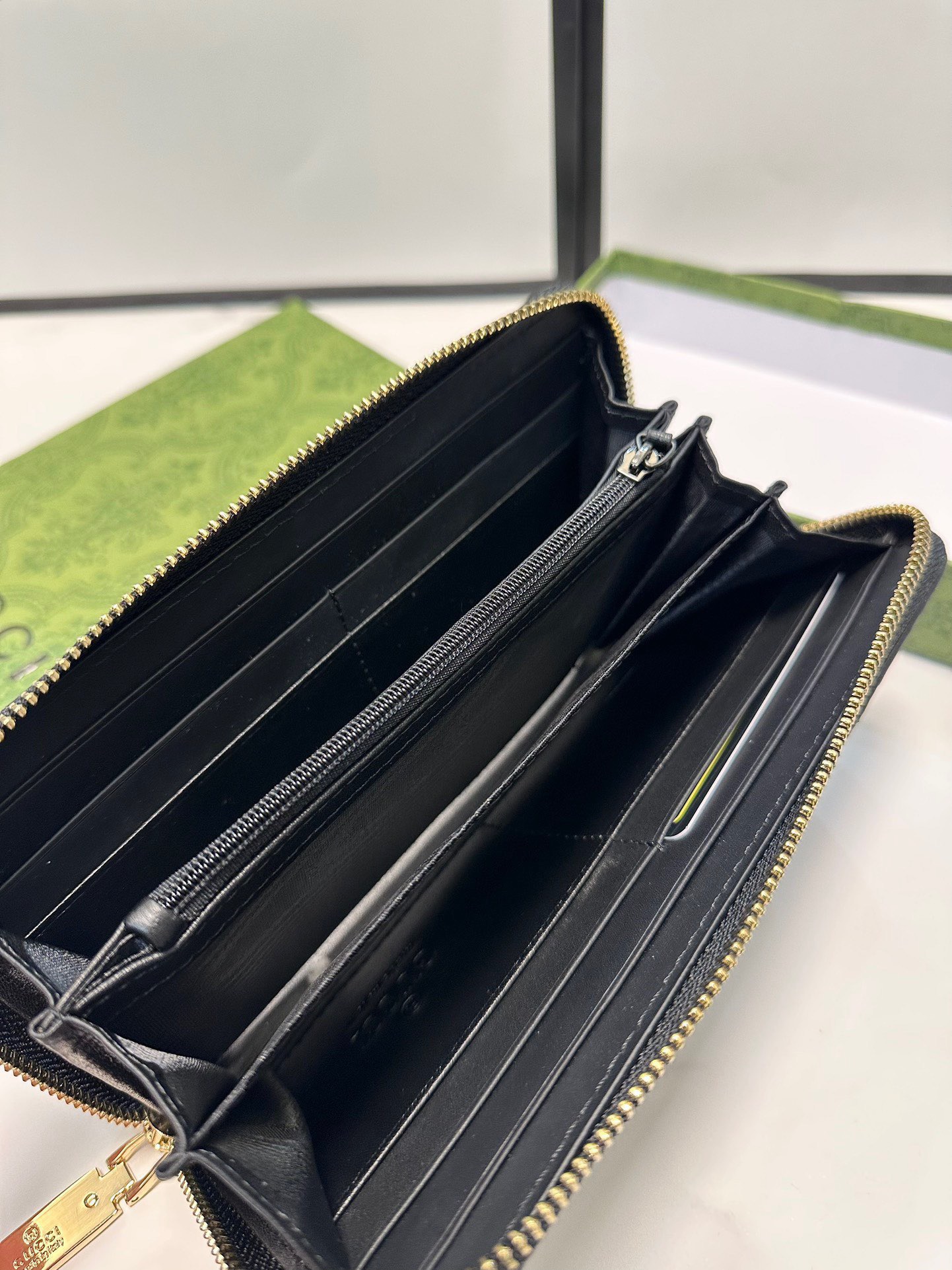GUCCI グッチ 財布 ロングジッパー長財布 黒 - 画像 9
