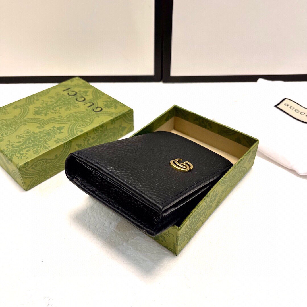 GUCCI グッチ 折り財布 本革仕様 マルチカードケース ファスナー 黒 - 画像 6
