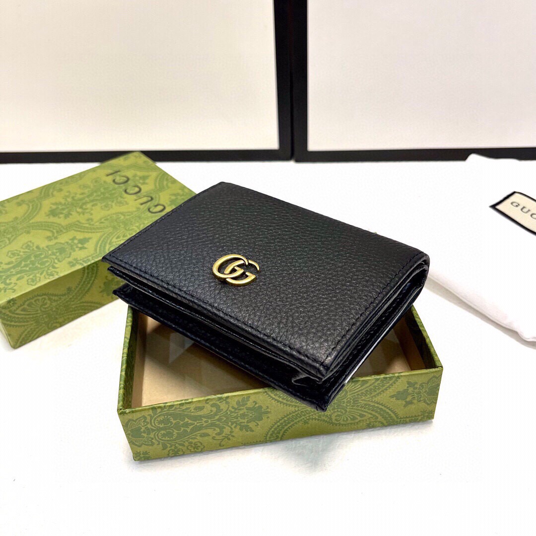 GUCCI グッチ 折り財布 本革仕様 マルチカードケース ファスナー 黒 - 画像 7