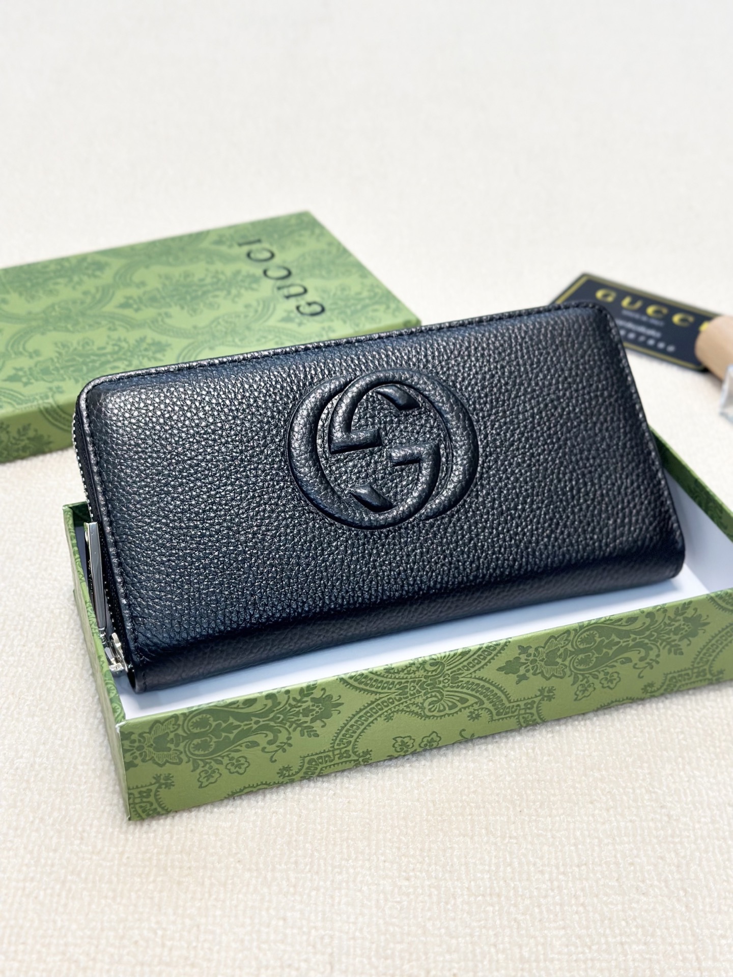 Gucci グッチ 財布 ロングウォレット 黒 本革仕様 長財布 グッチ メンズ レディース