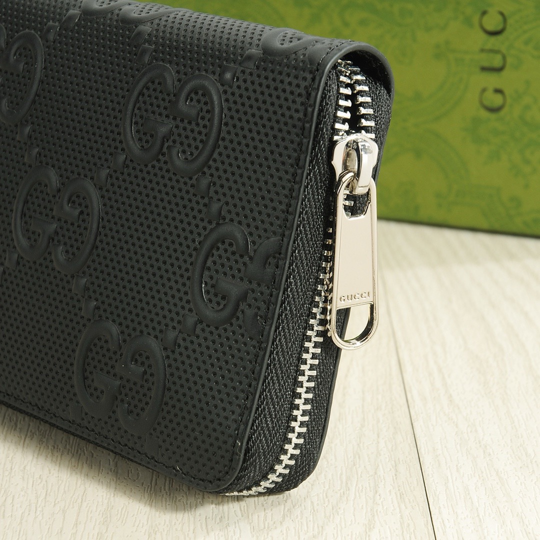 GUCCI グッチ ロングジップウォレット 本革仕様 高級牛革 黒 - 画像 6