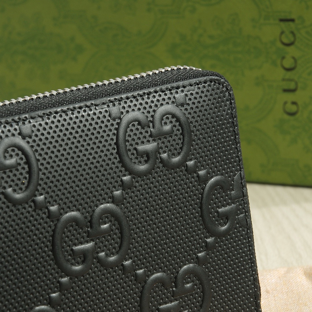 GUCCI グッチ 長財布 本革仕様 シグネチャー ブラック - 画像 5