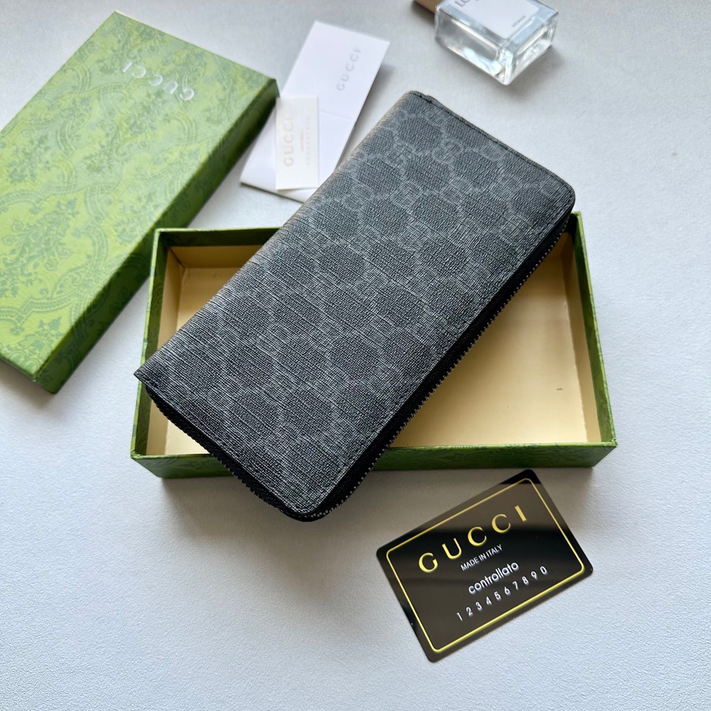 GUCCI グッチ 長財布 ロングウォレット 本革 ブラック - 画像 2