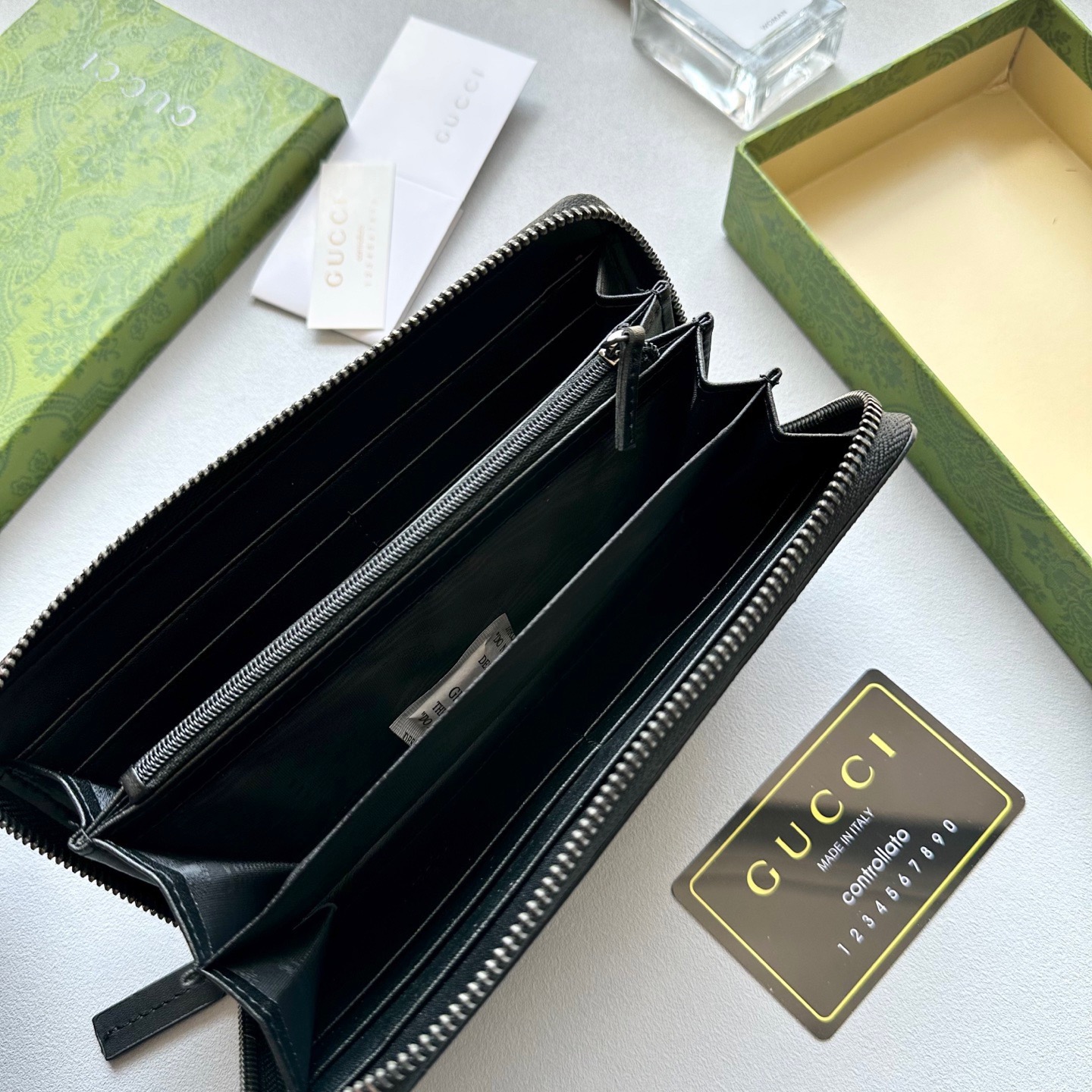 GUCCI グッチ 長財布 ロングウォレット 本革 ブラック - 画像 7