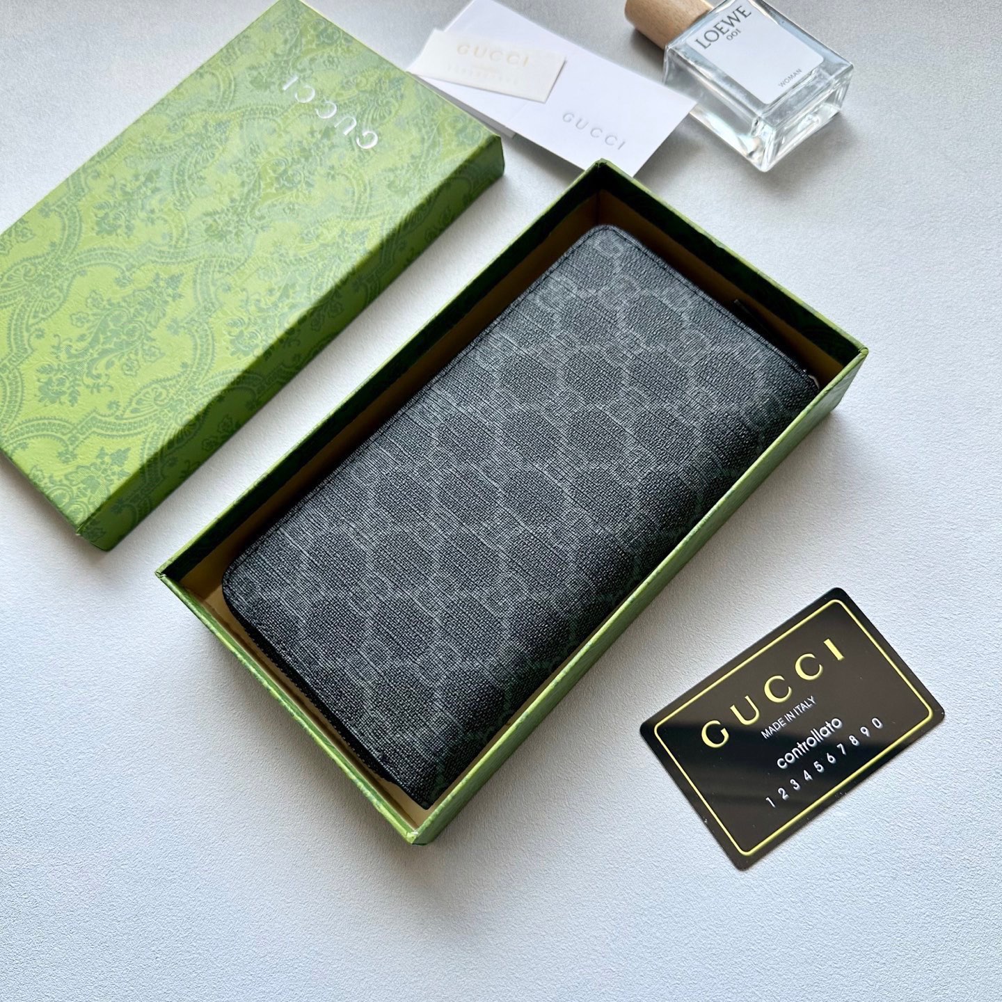 GUCCI グッチ 長財布 ロングウォレット 本革 ブラック - 画像 9