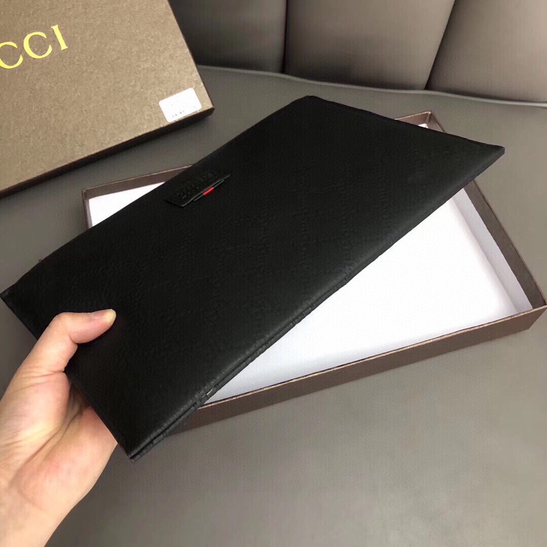 GUCCI グッチ 手帳型財布 メンズ 本革 28x18 黒 - 画像 7
