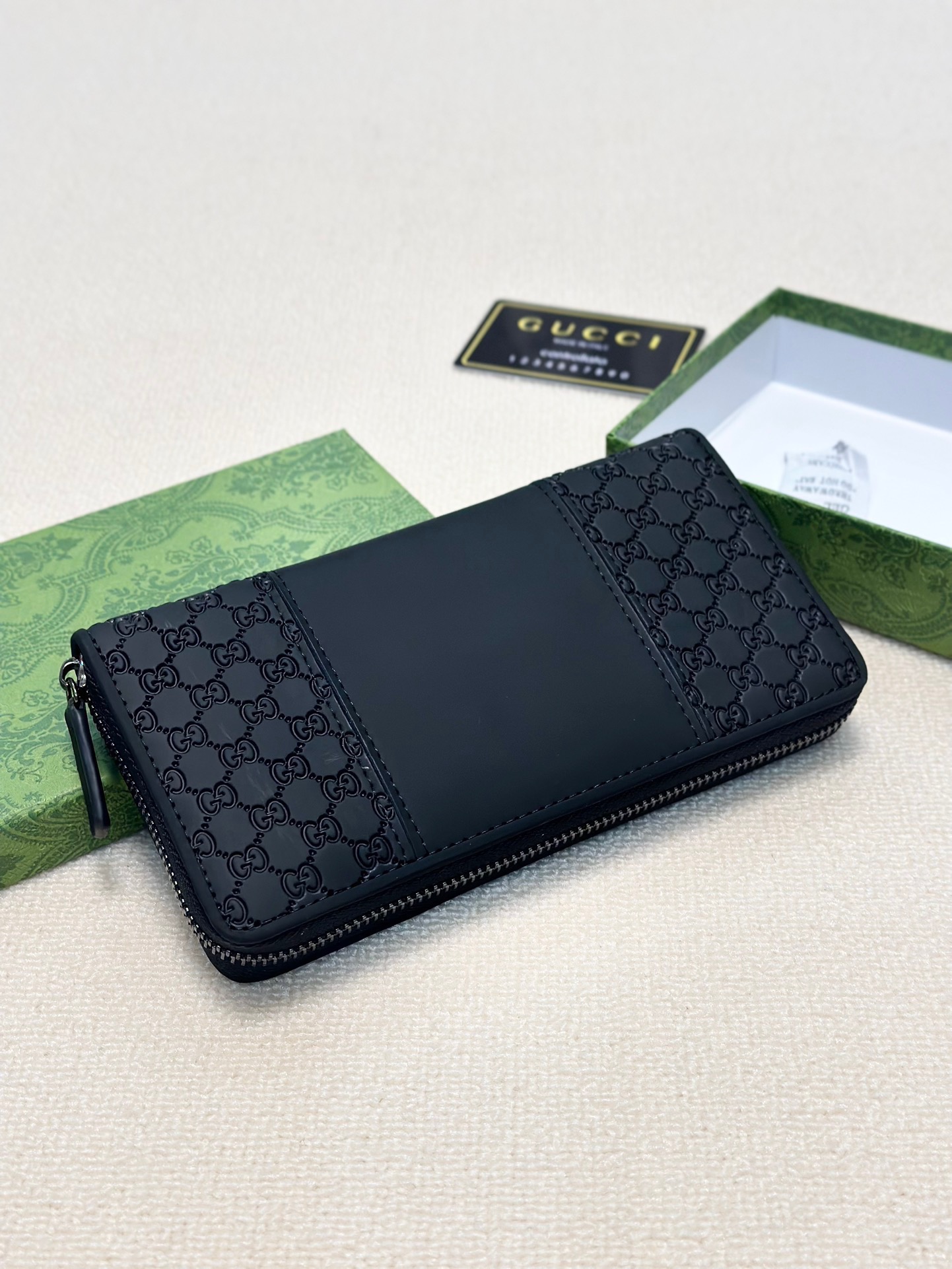 GUCCI グッチ 長財布 本革仕様 ミニウォレット 黒 - 画像 4