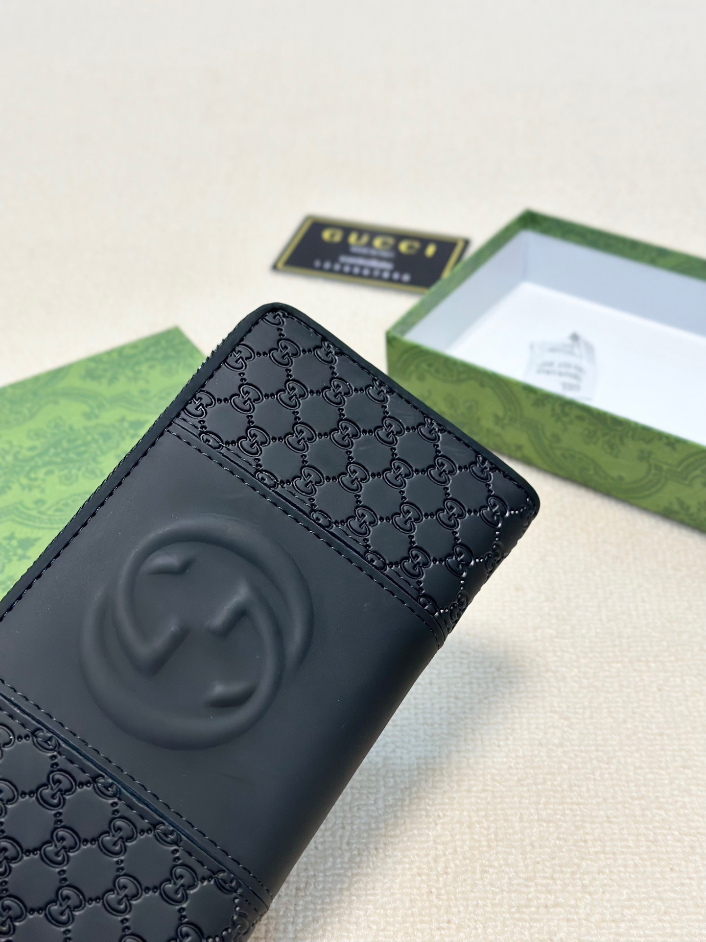 GUCCI グッチ 長財布 本革仕様 ミニウォレット 黒 - 画像 5